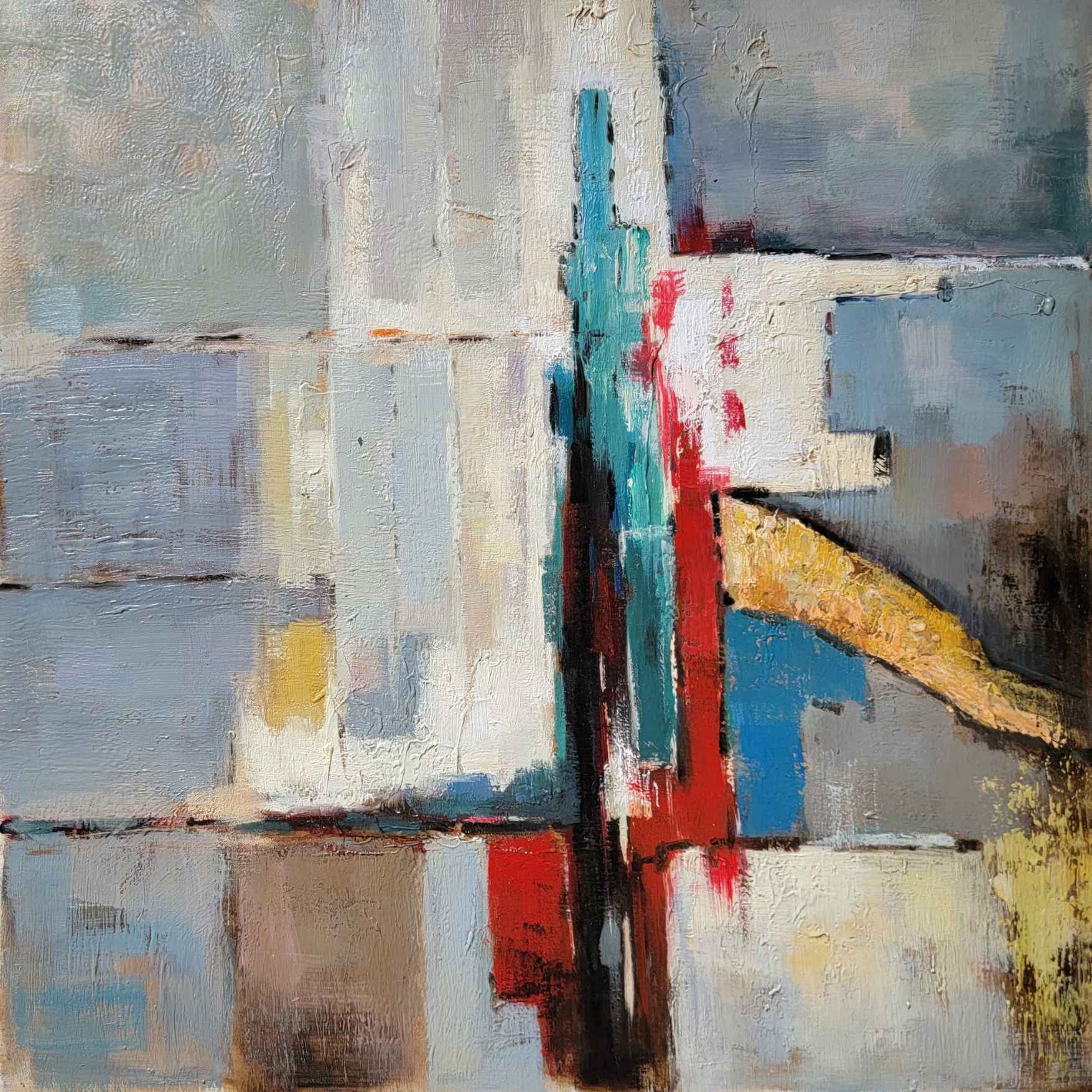 Cuadro Arte Abstracto Filomena 80x80 cm [2 piezas]