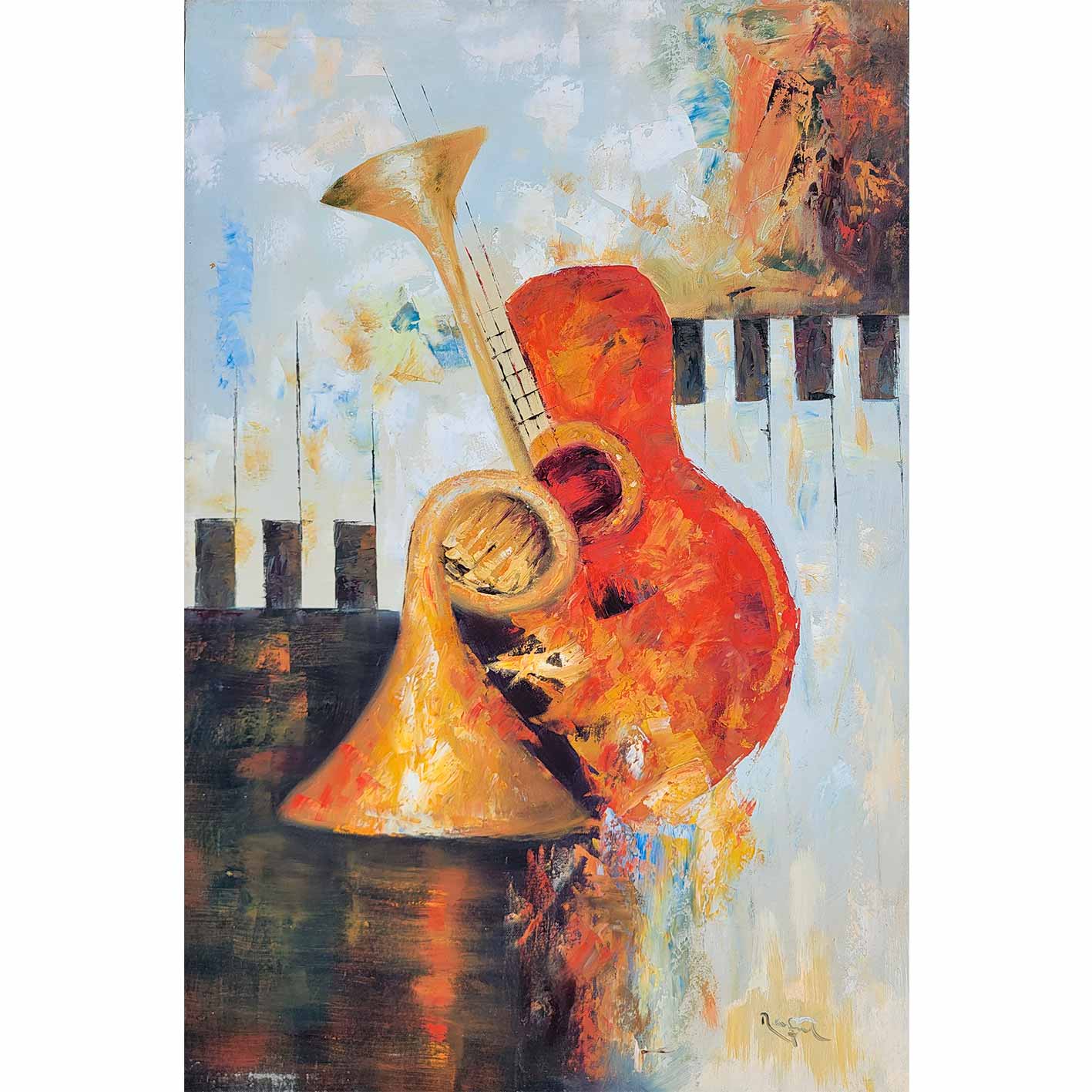 Cuadro Diptico Musica Modern 60x90 cm [2 piezas]
