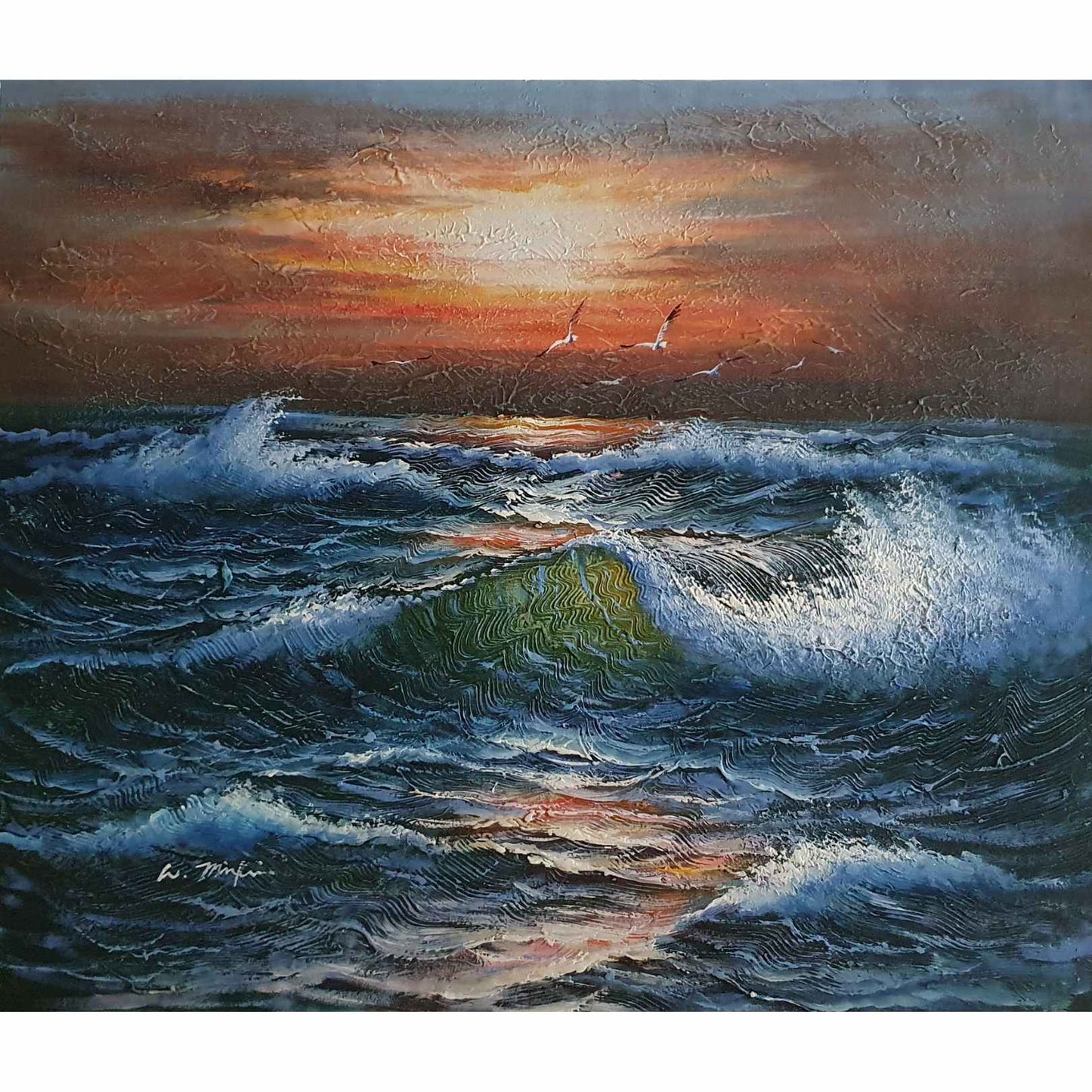 Pintura al Oleo Mar 60x50 cm