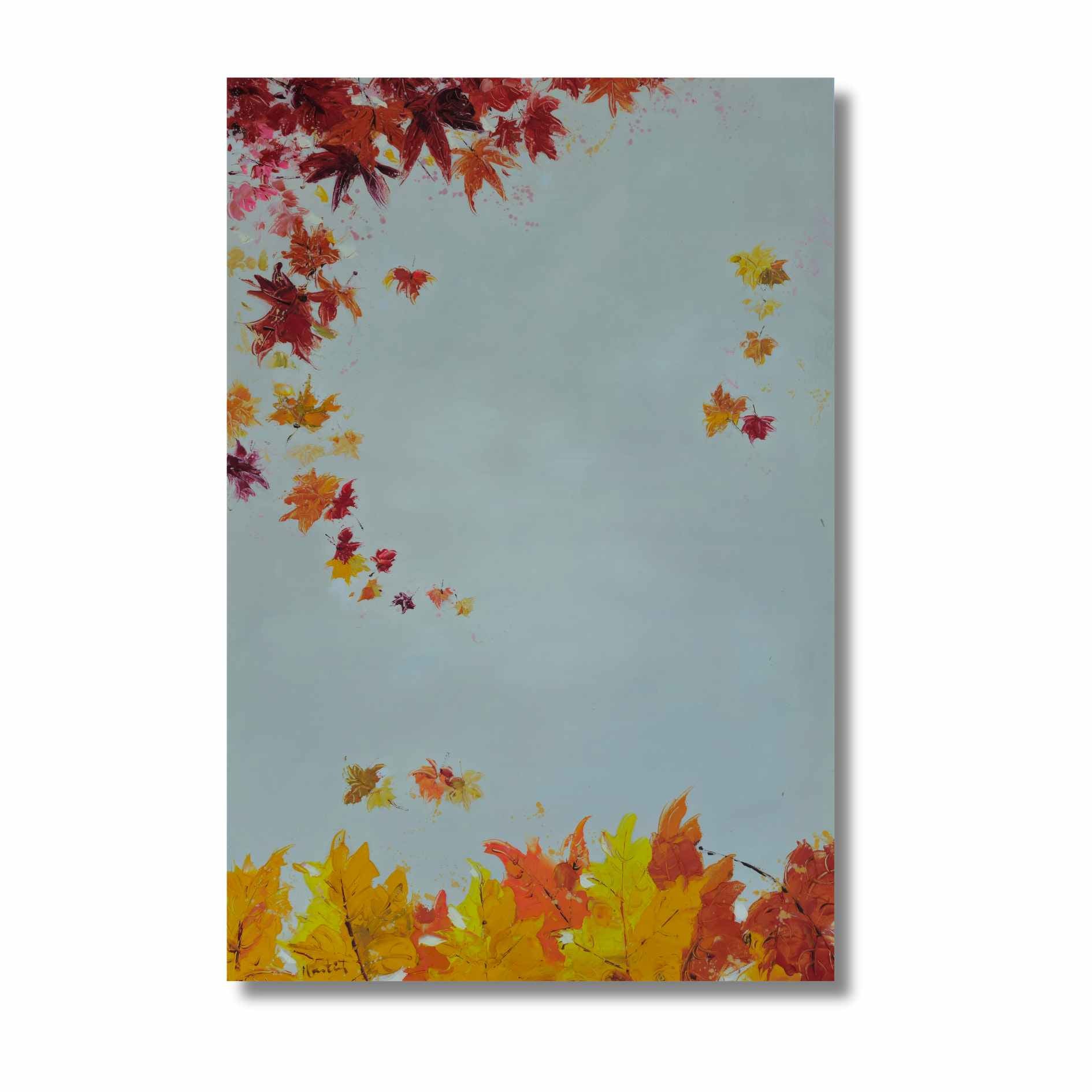 Pintura la caida en otono 70x110 cm [ 2 piezas ]