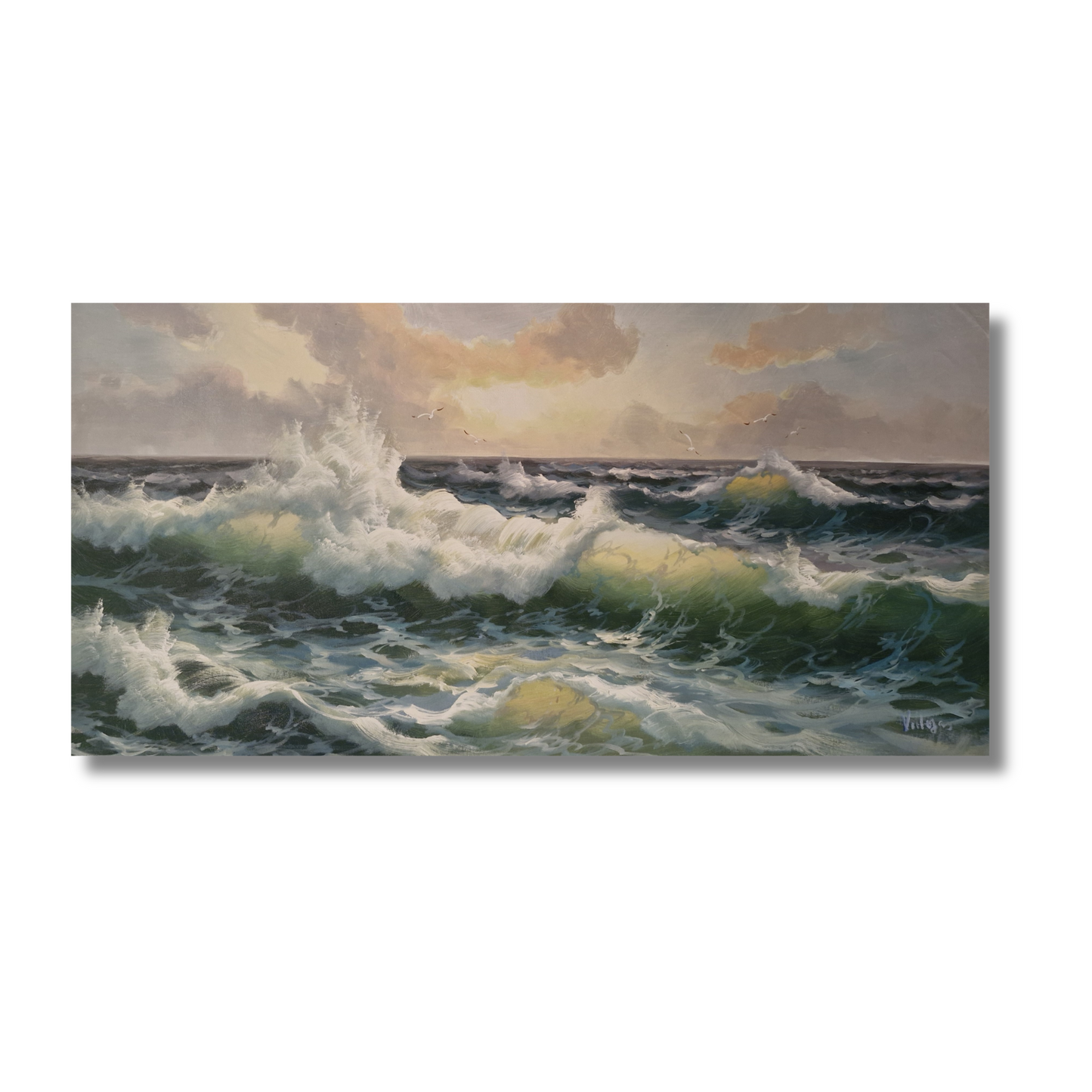 Cuadro Mar Revuelto 120x60 cm