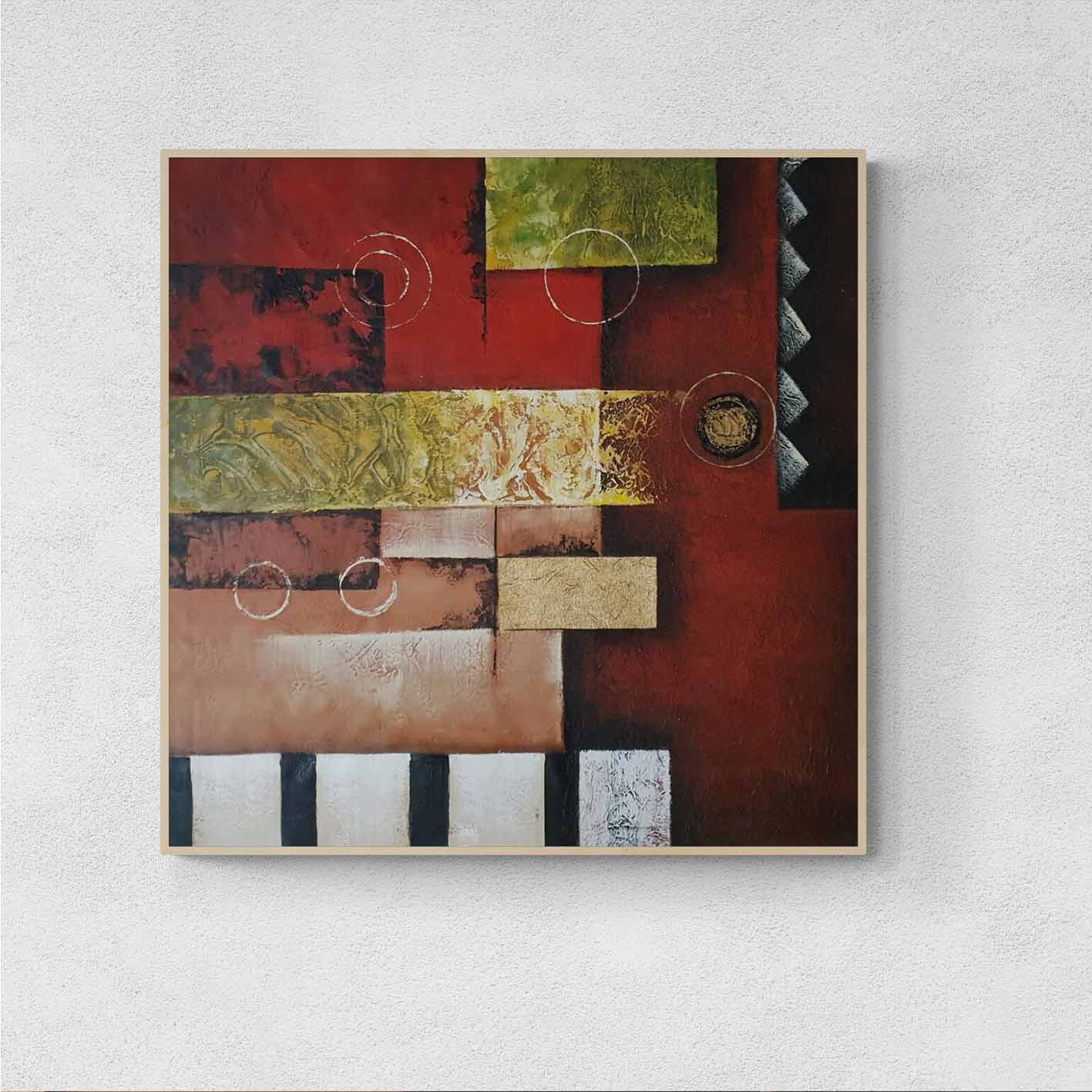 Pintura Abstracta Las Fieras 80x80 cm