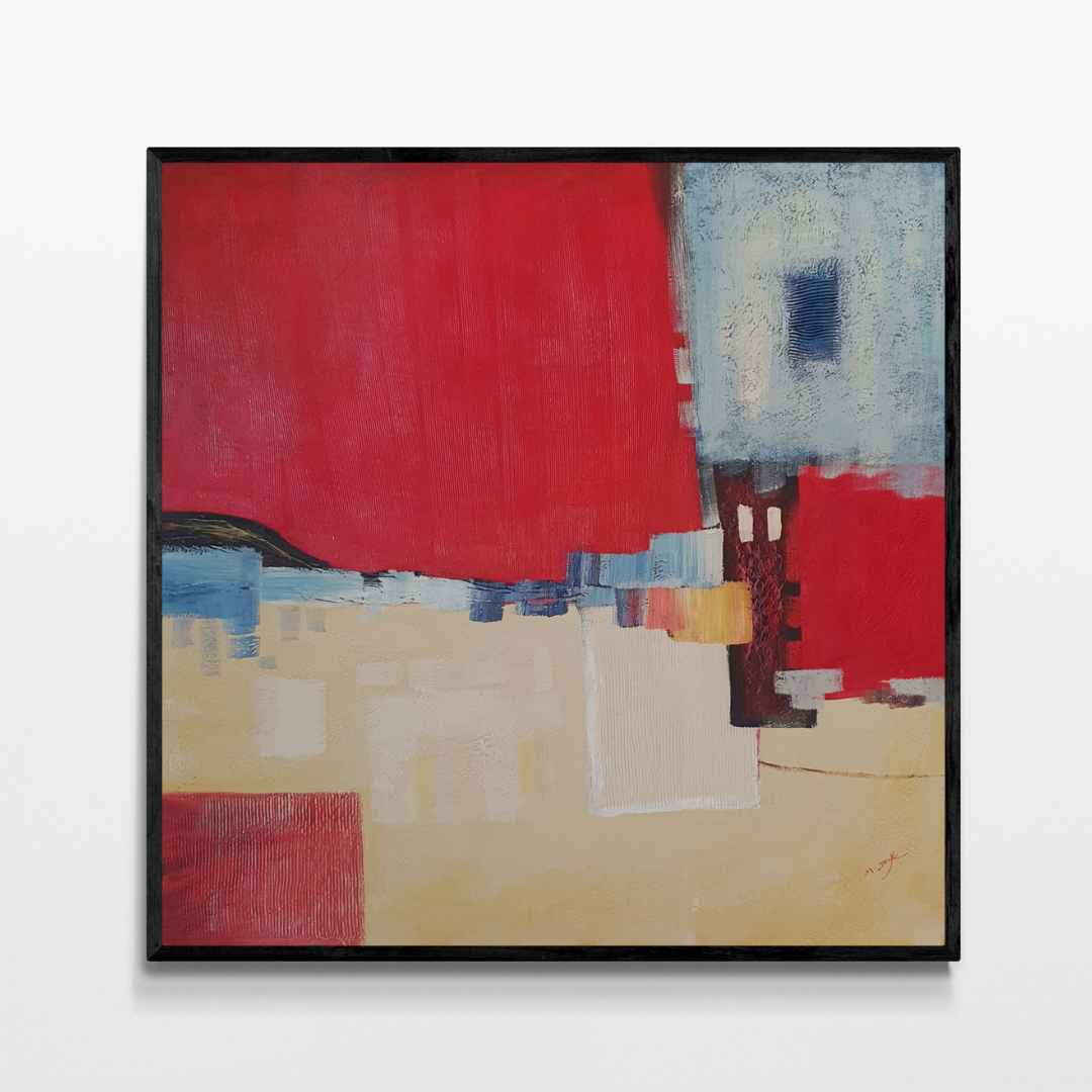 Lienzo abstracto decorativo pintado a mano