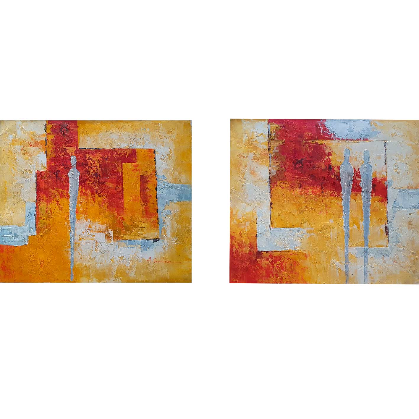 Cuadro Diptico Abstracto Cune 60x50 cm [2 piezas]