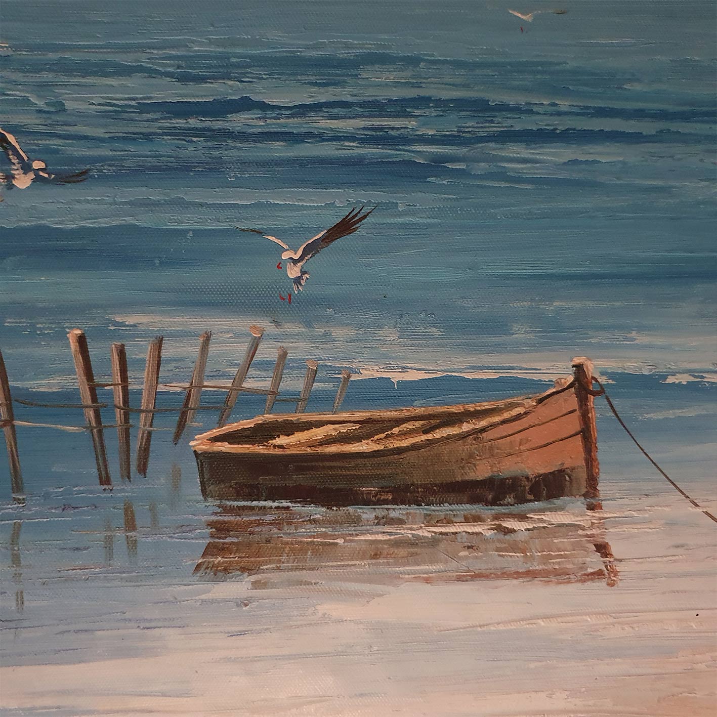 Cuadro Faro Gaviota  90x40 cm Texturas