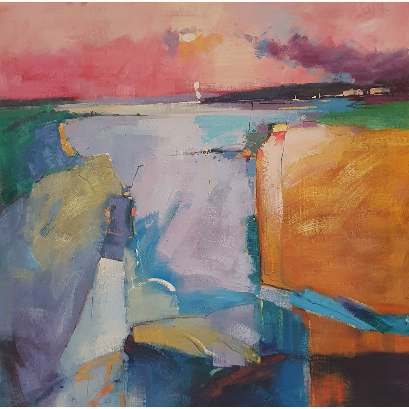 Cuadro abstracto Díptico Alez  100x100 cm