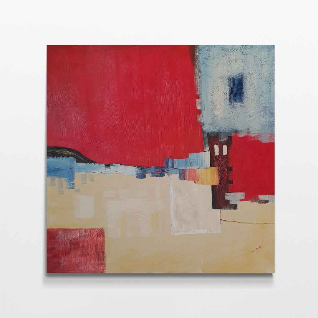 Pintura moderna al óleo en estilo abstracto