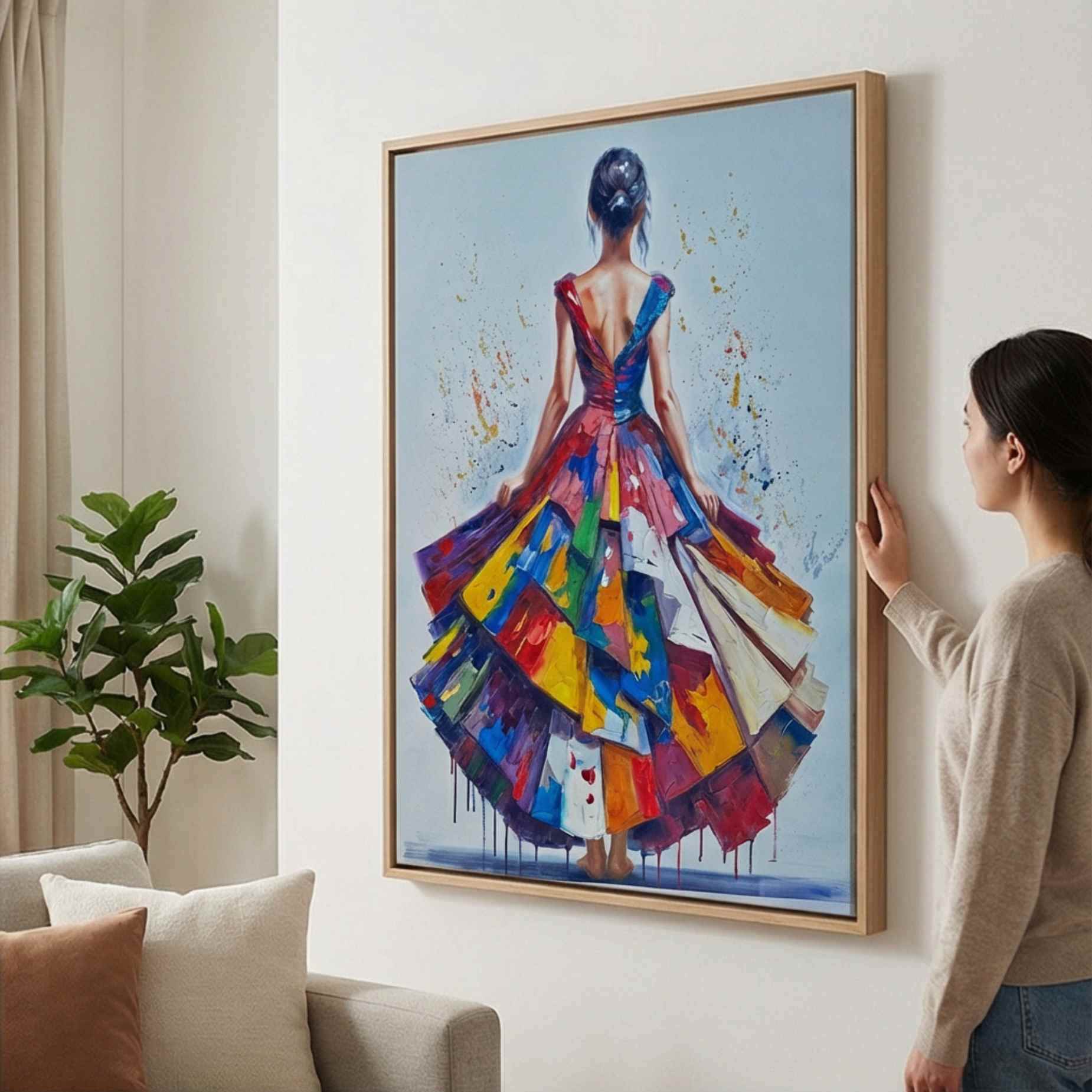 Cuadro decorativo prémium colores vibrantes