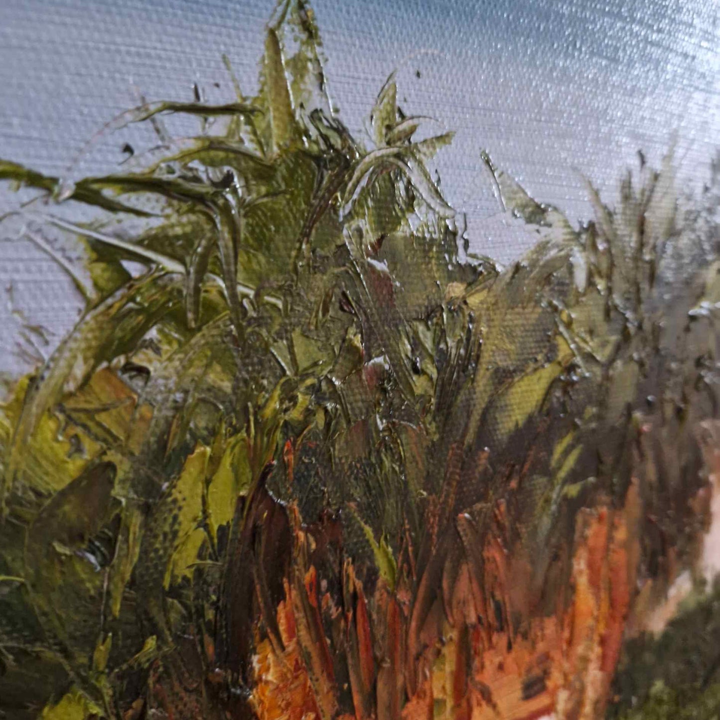 Textura de cuadro con enmarcado personalizable de escena costera