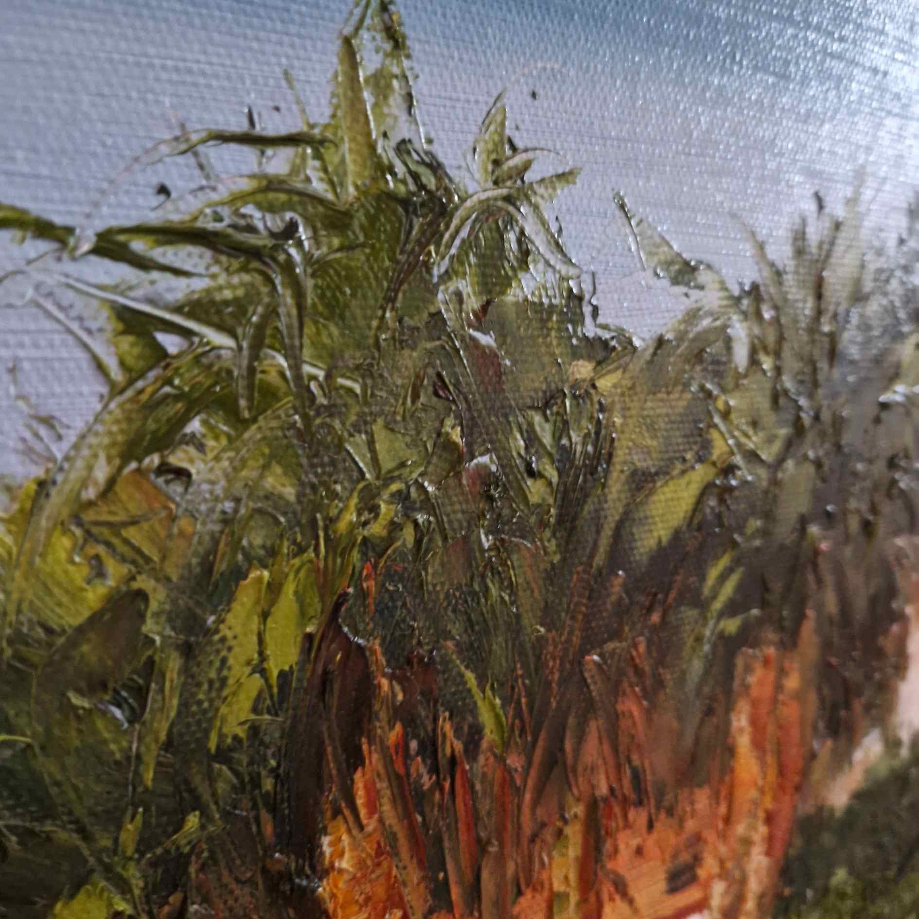 Textura de cuadro con enmarcado personalizable de escena costera