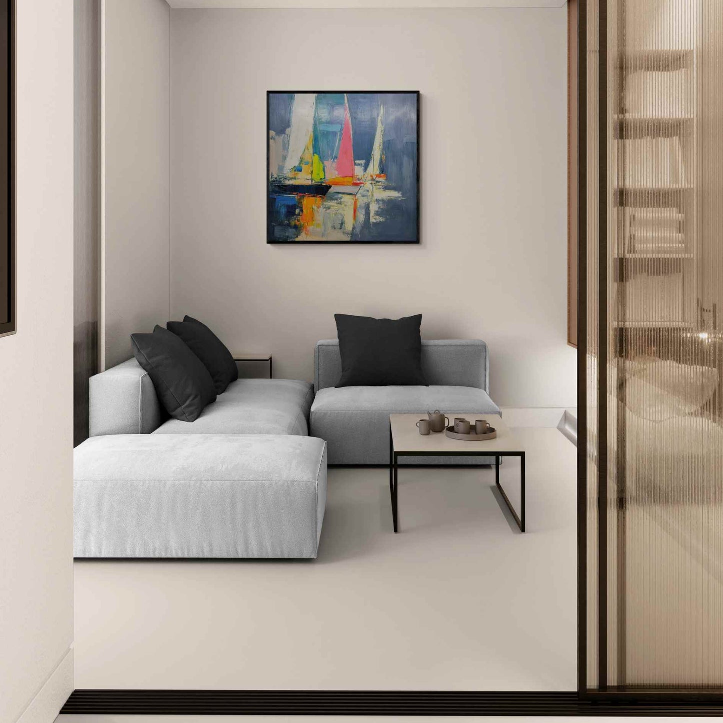 Lienzo decorativo de escena marina moderna