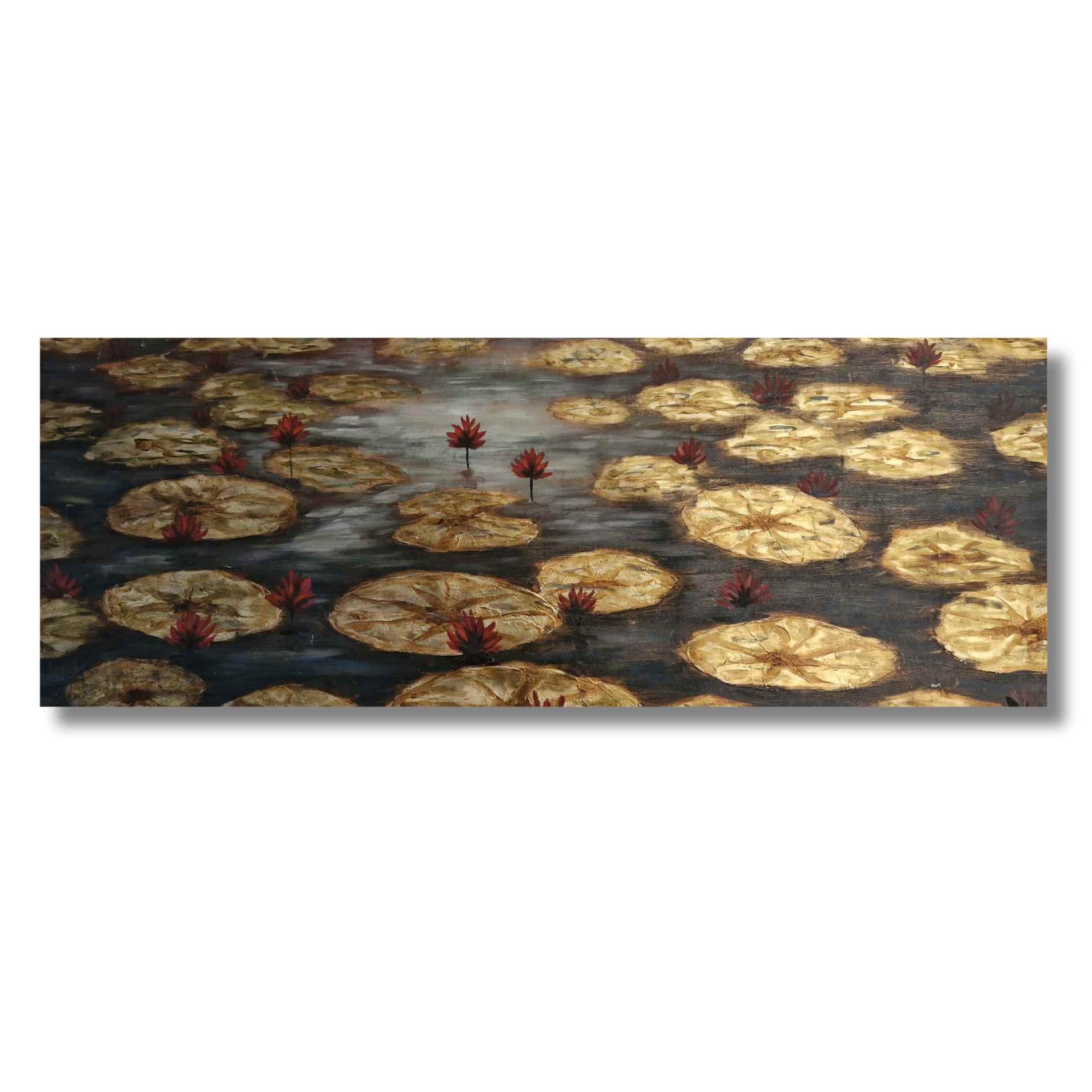 Decoración de interiores con cuadro floral premium

