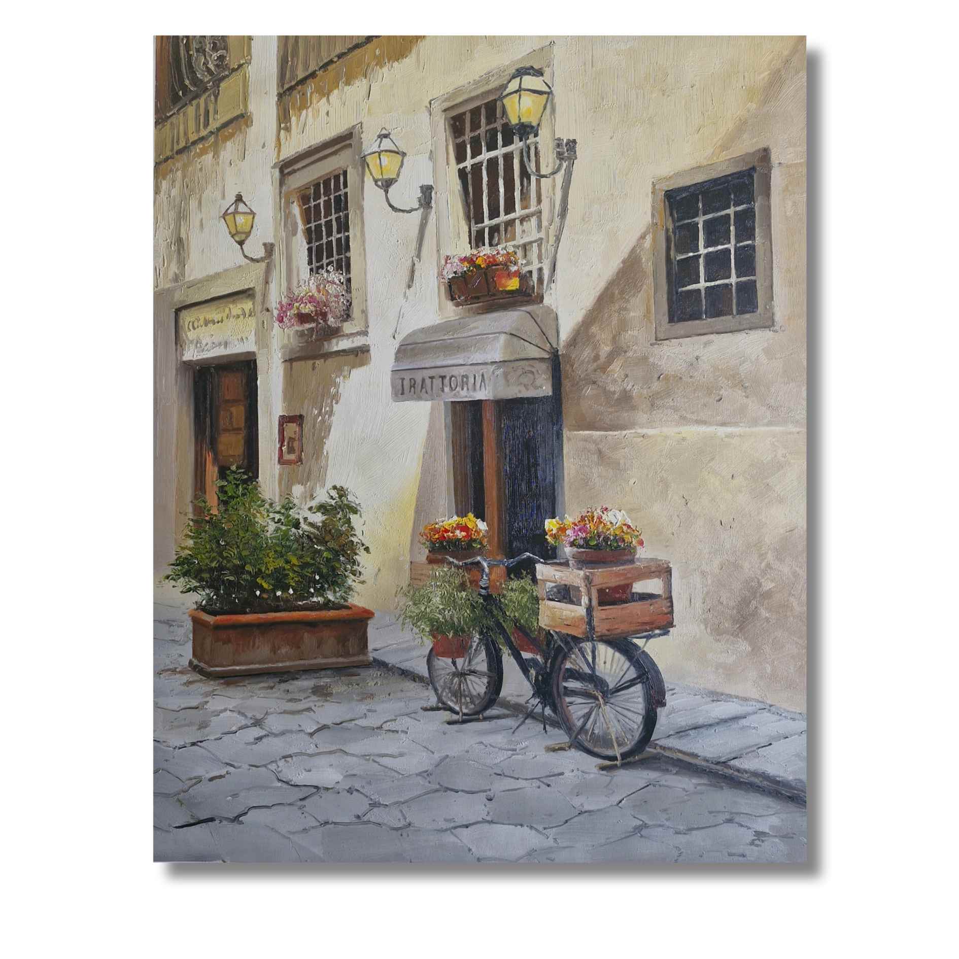 Lienzo decorativo estilo vintage pintado a mano