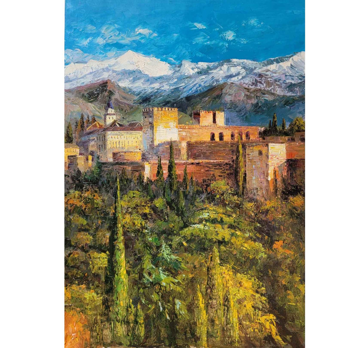 cuadro al oleo de la alhambra Granada 
