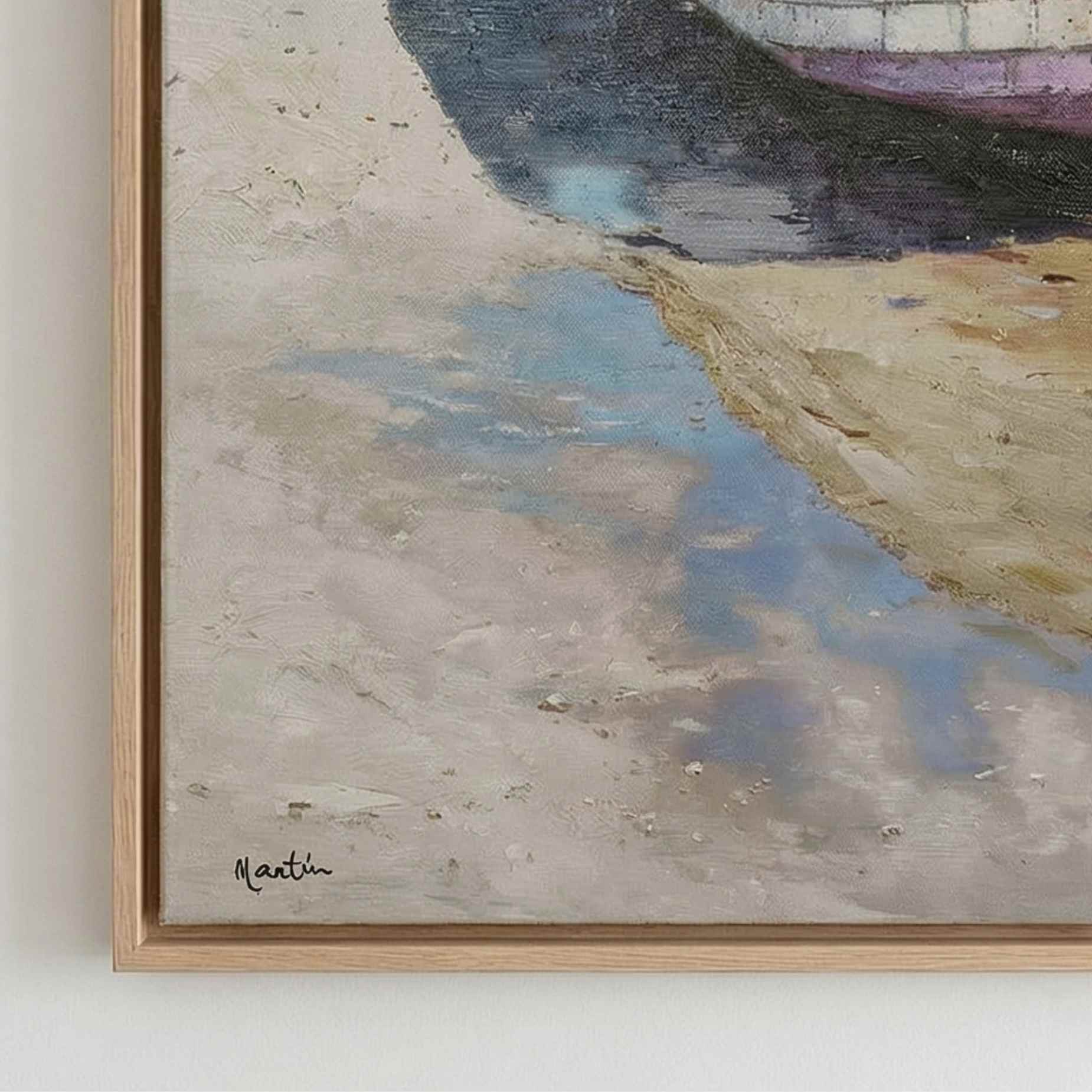 Firma del artista en lienzo original pintado a mano