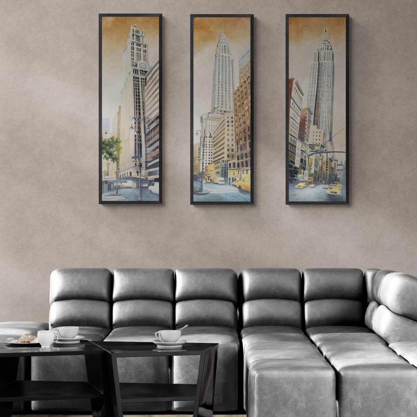 cuadro triptico de new york