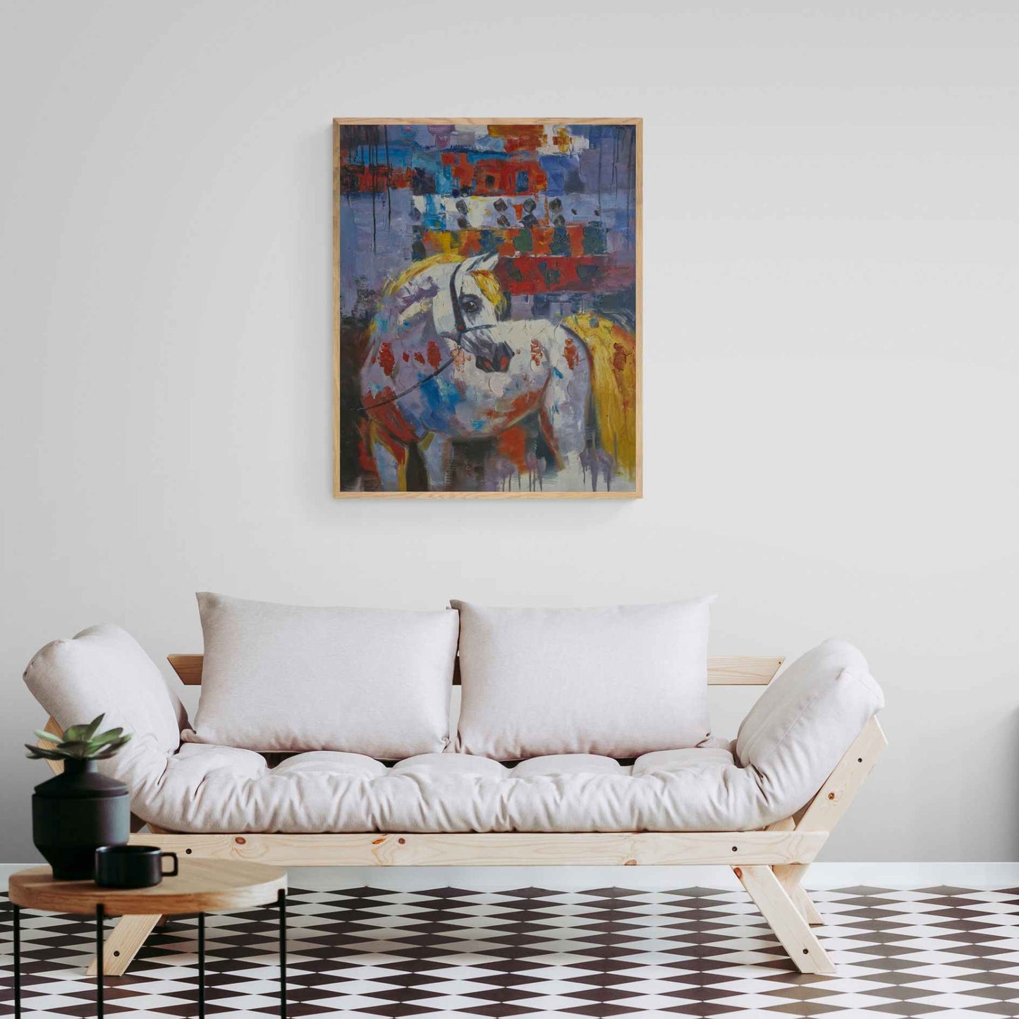 Pintura moderna de caballo para decoración de pared