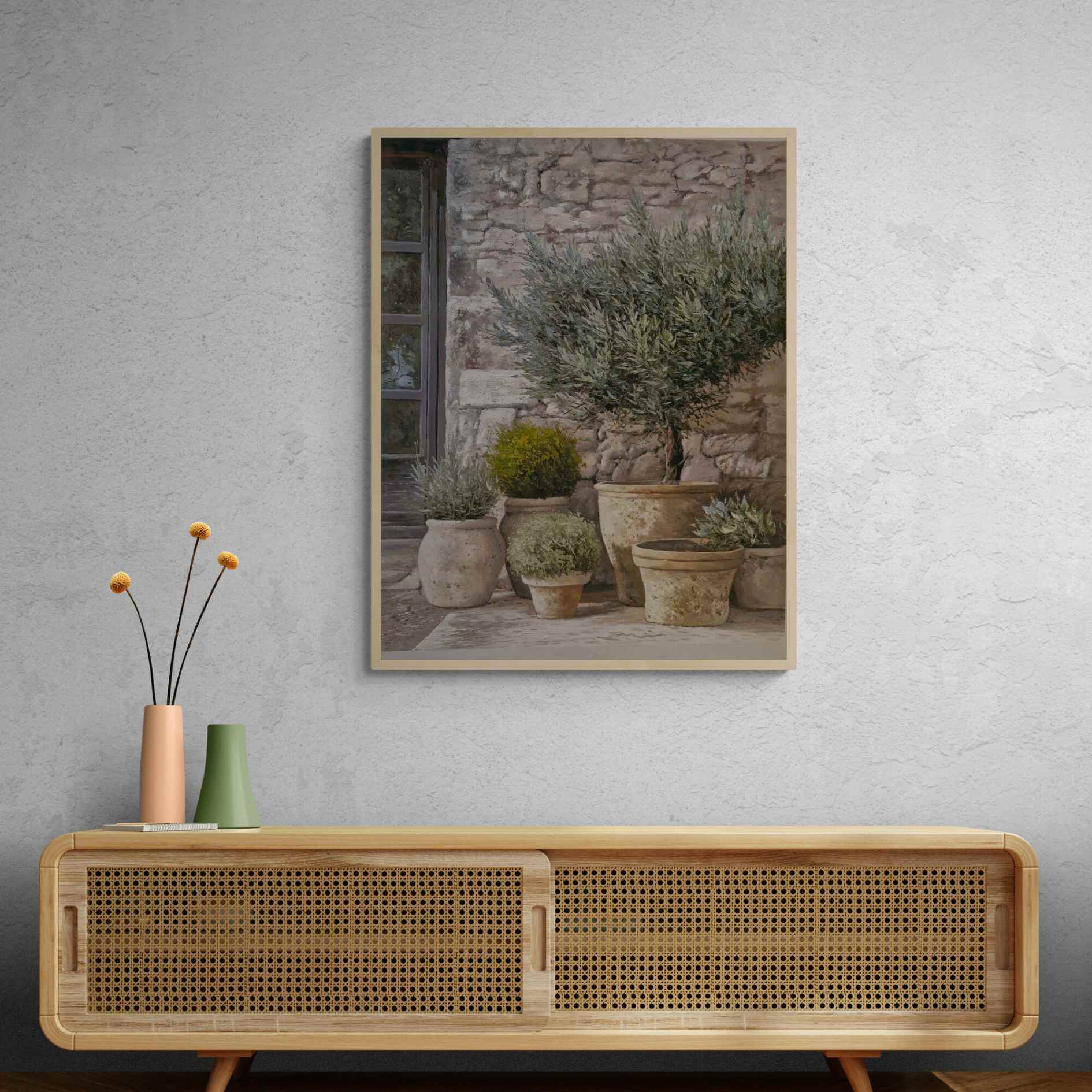 pintura al óleo de estilo rustico y natural