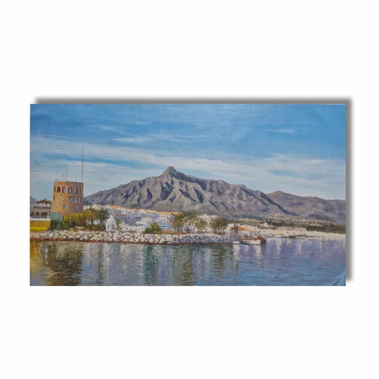 Decoración mediterránea con pintura original al óleo