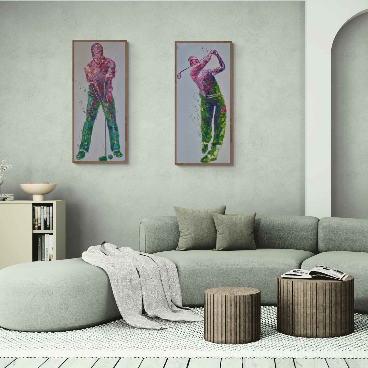Pinturas modernas y deportivas hechas a mano

