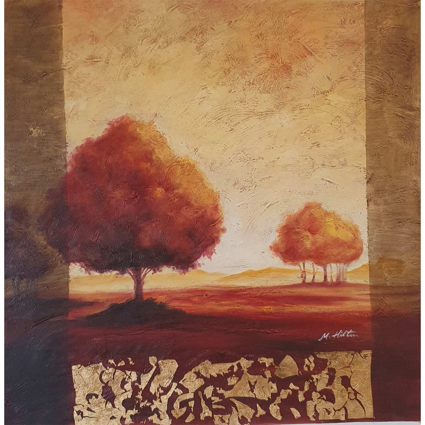 Gemälde „Einsamer Baum“ 100x100 cm