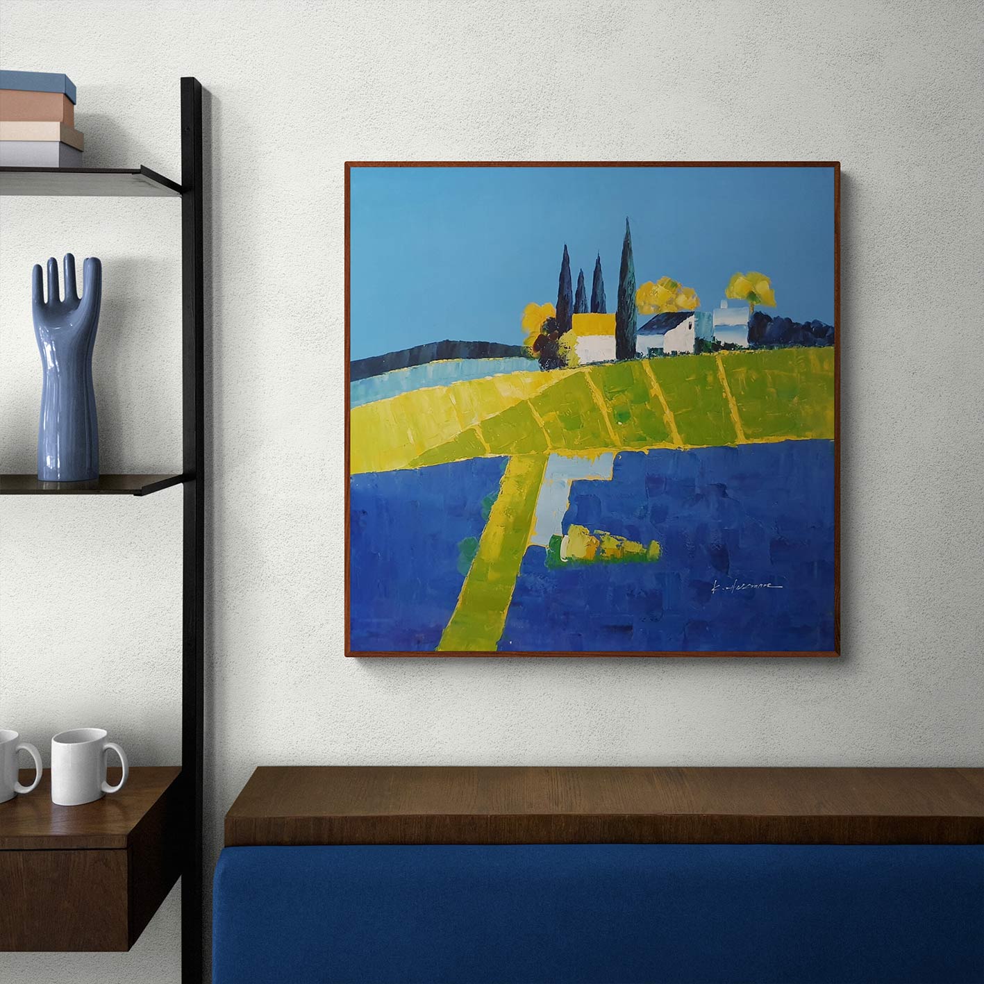 Spachtel für moderne Landschaftsmalerei, 80 x 80 cm