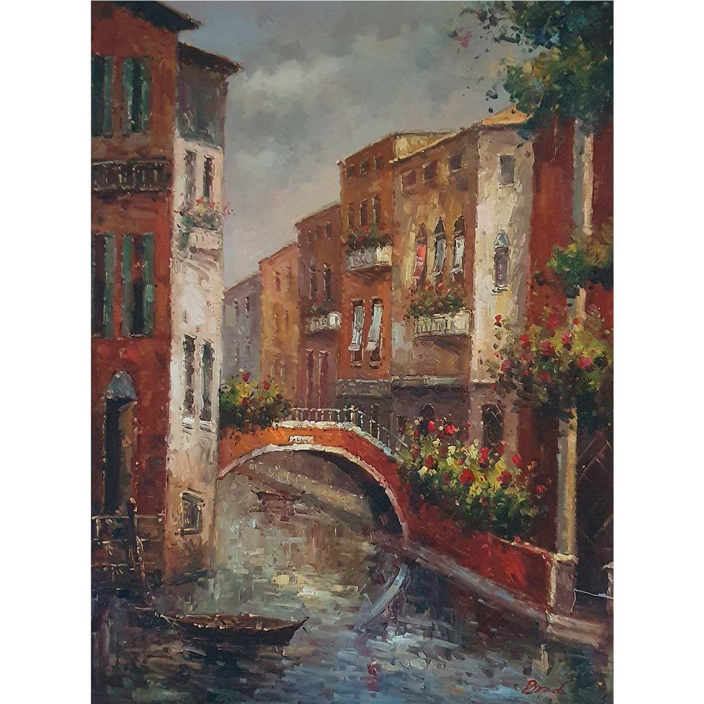 Gemälde „Brücke von Venedig“ 90x120 cm