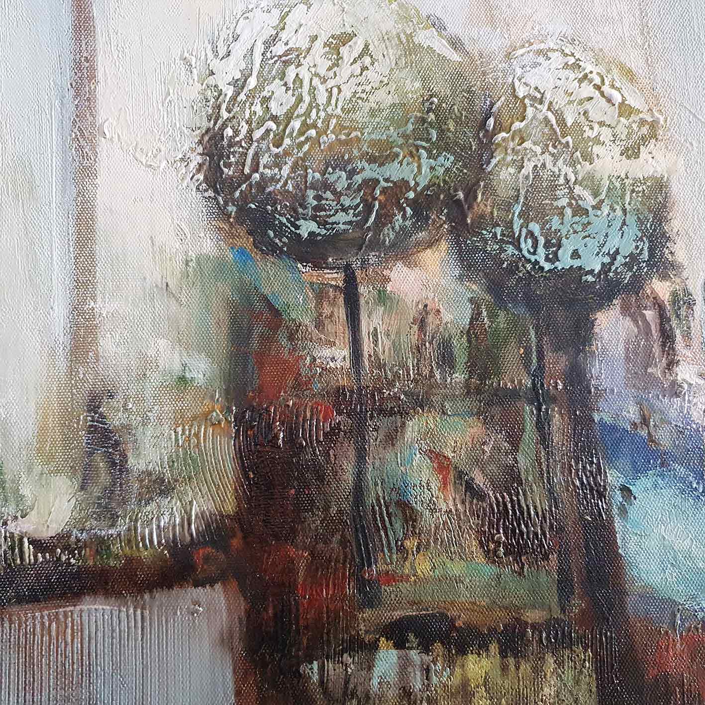 Urban Abstract Diptychon Gemälde 50x60 cm [2 Stück]