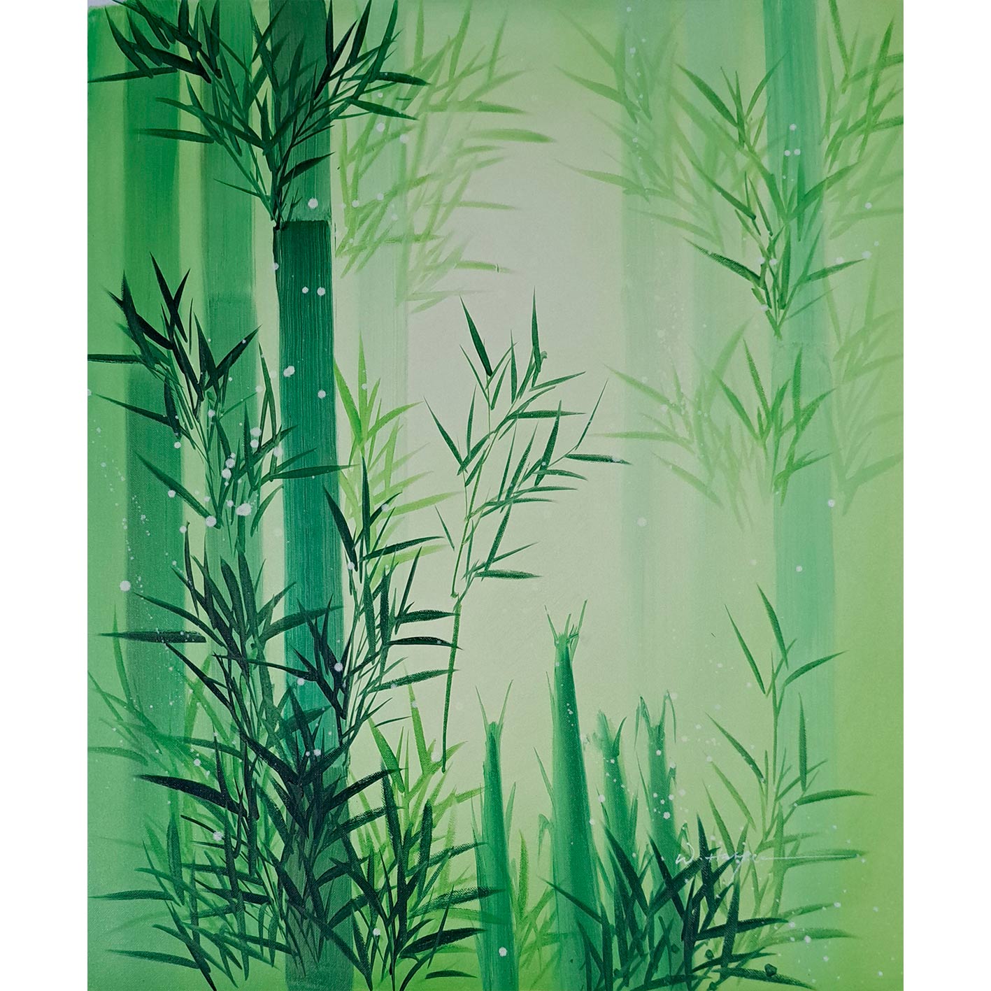 Bambus Diptychon Gemälde 50x60 cm [2 Stück]