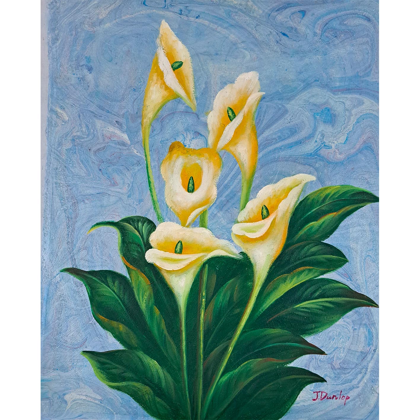 Calla-Lilien-Calla-Lilien-Gemälde 50x60 cm