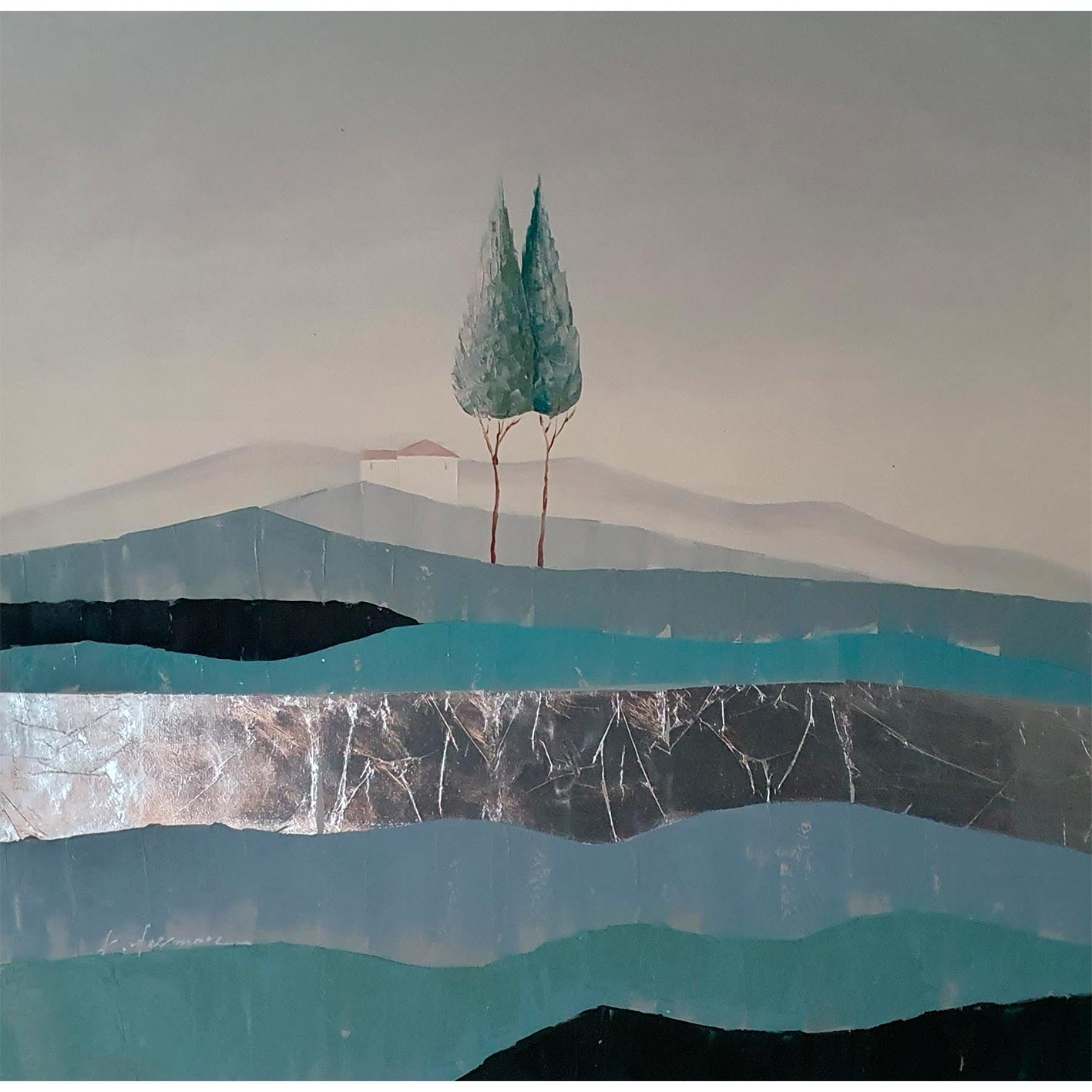 Comprar pintura al óleo con inspiración natural y acabado metálico