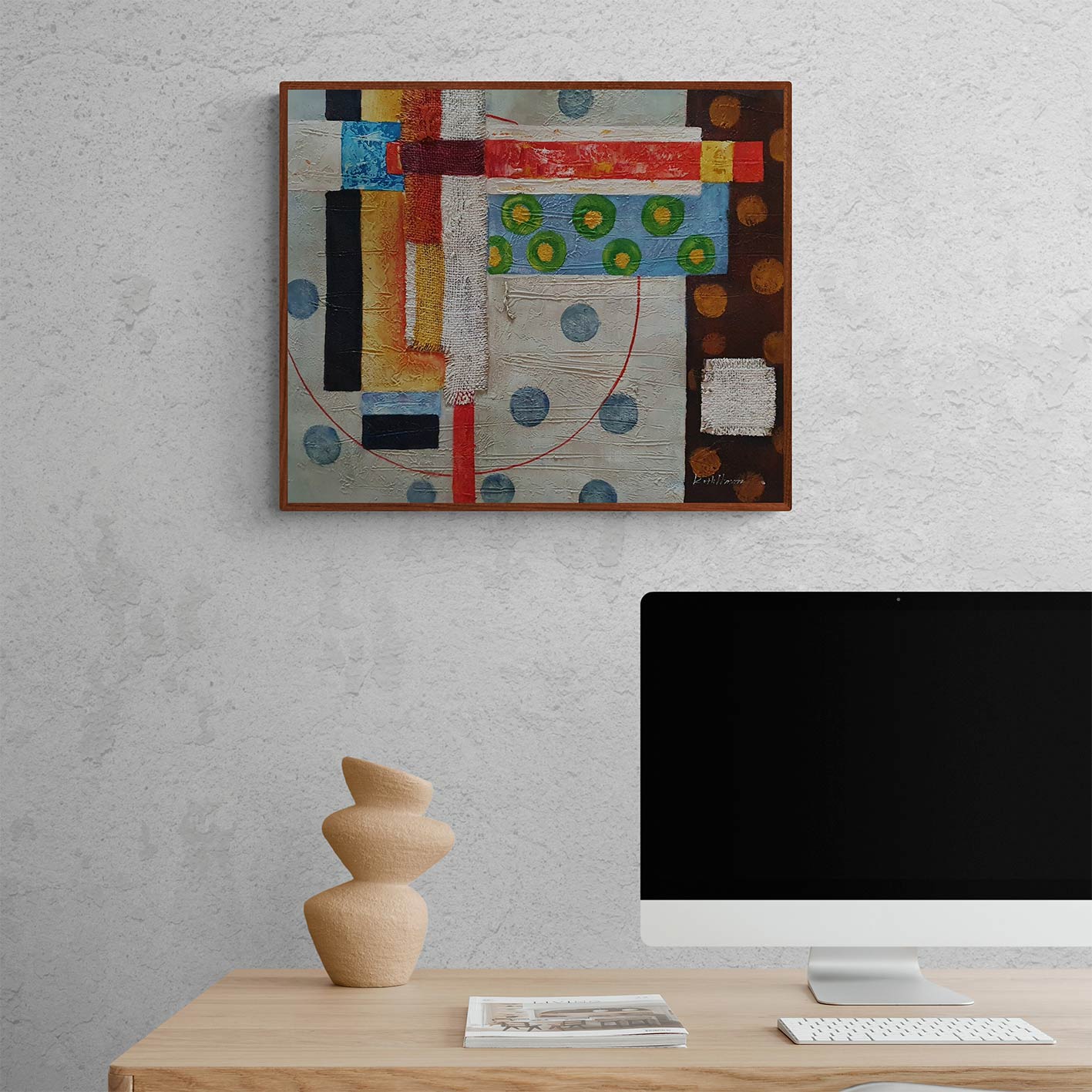 Cuadro Abstracto Saco  60x50 cm