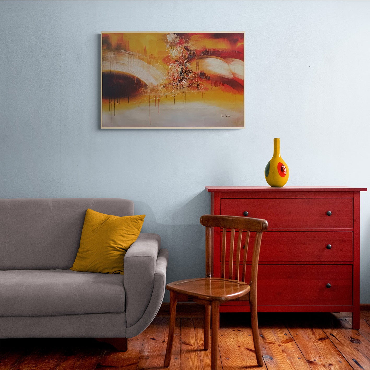 Cuadro Abstracto Pinturas V  90x60  cm