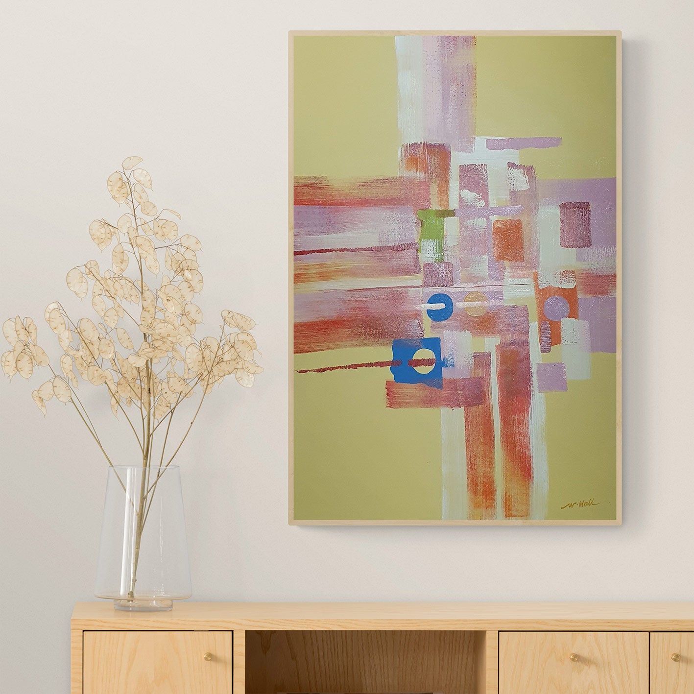 Cuadro Abstracto Vasos 60x90 cm