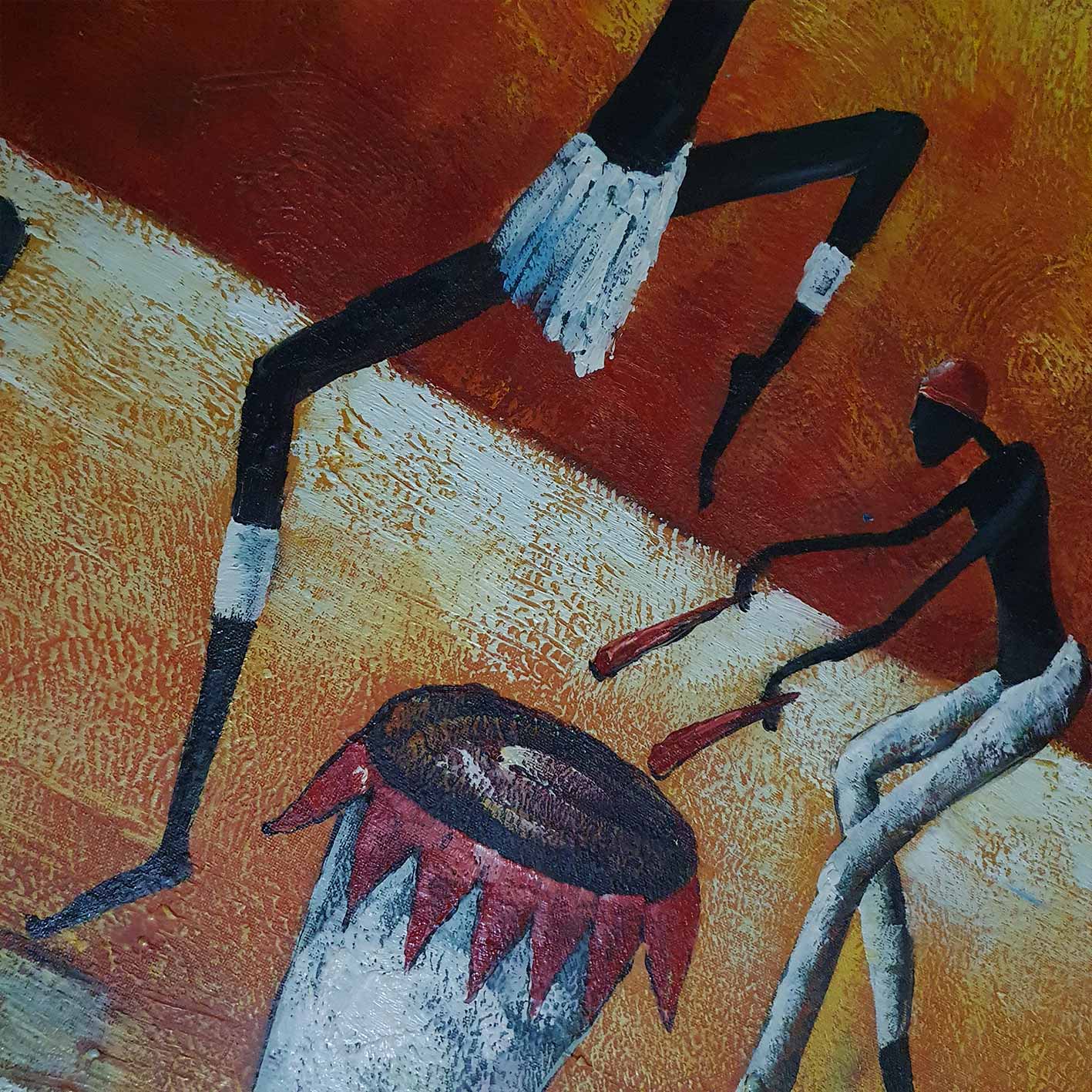 Cuadro Africanos Danza I  Textura