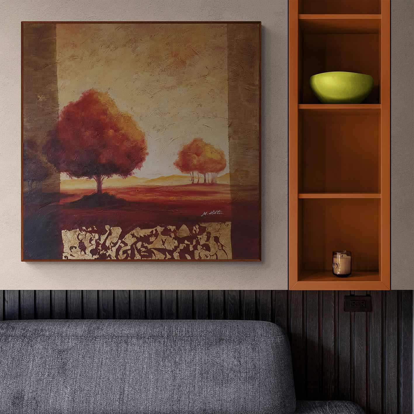 Cuadro Arbol Solitario 100x100 cm