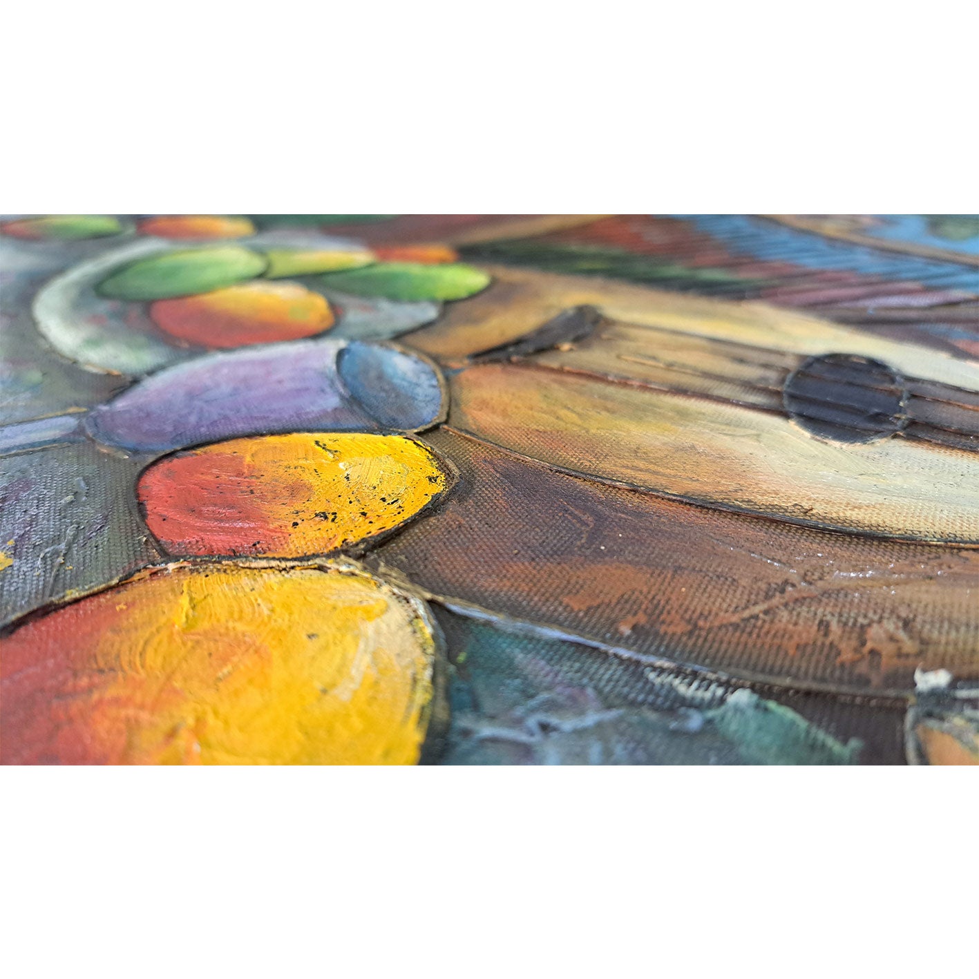 Cuadro Arpa Frutas 90x60 cm Texturas