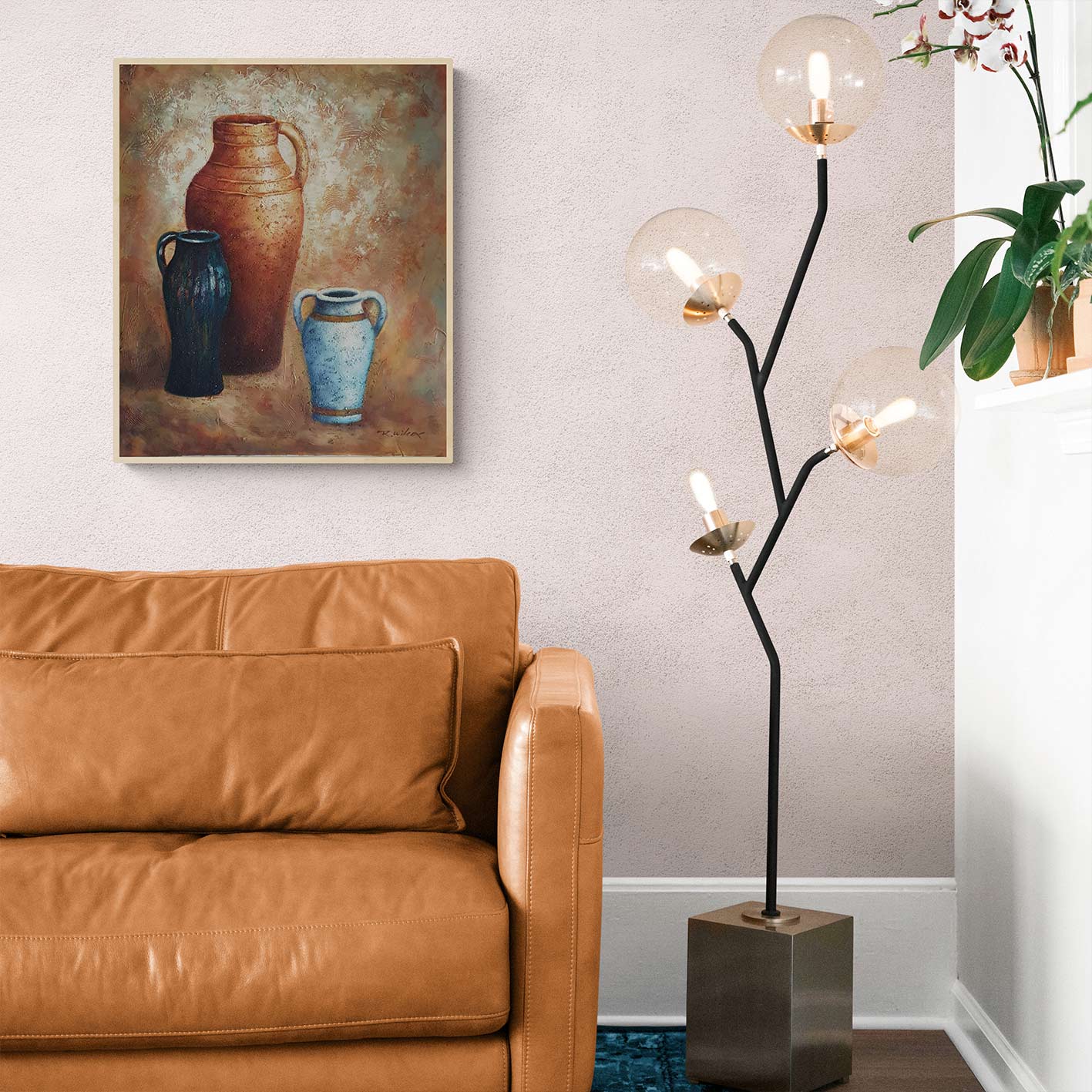 Cuadro Bodegon Anforas IV  50x60 cm