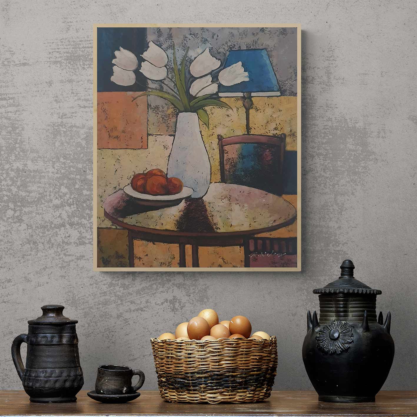 Cuadro Bodegon Texturas 50x60 cm