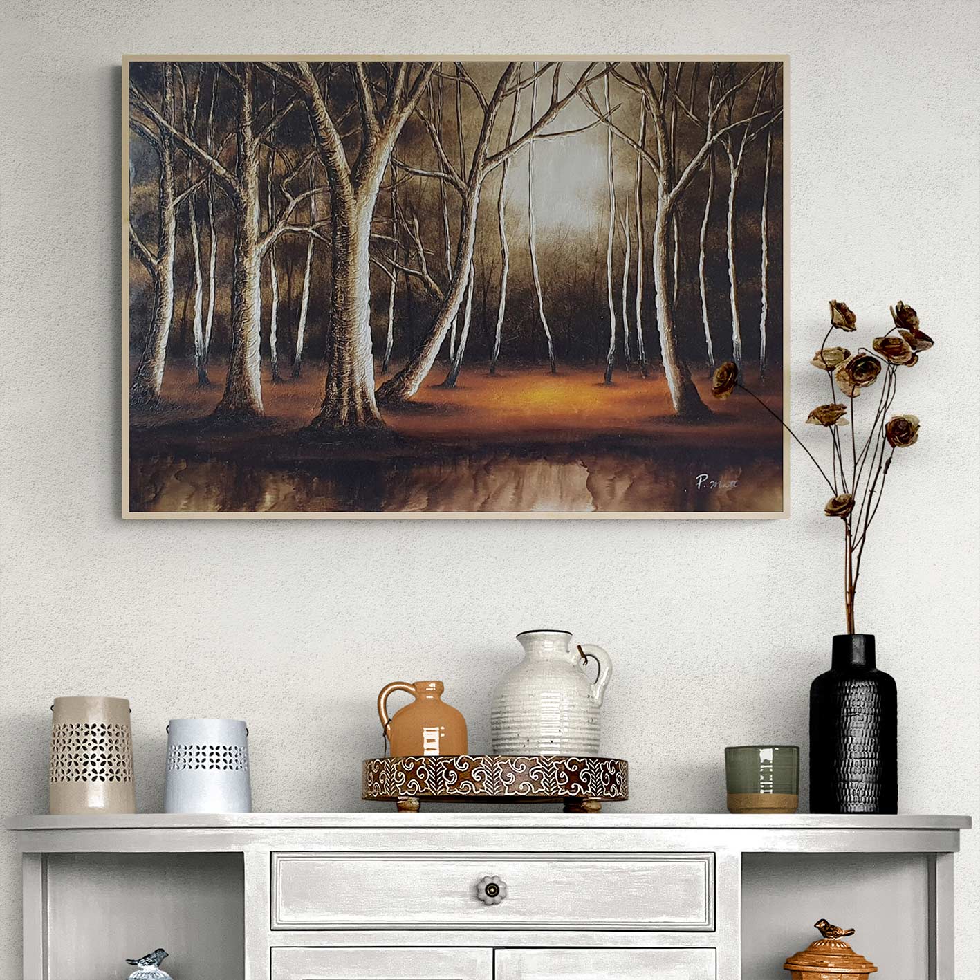 Cuadro Bosque Oros 90x60 cm