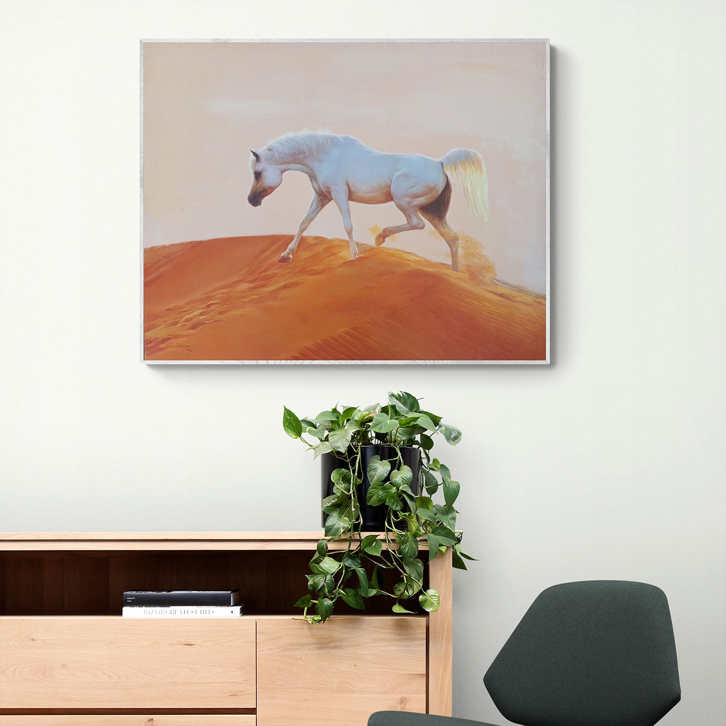 Cuadro Caballo Desierto 100x80 cm