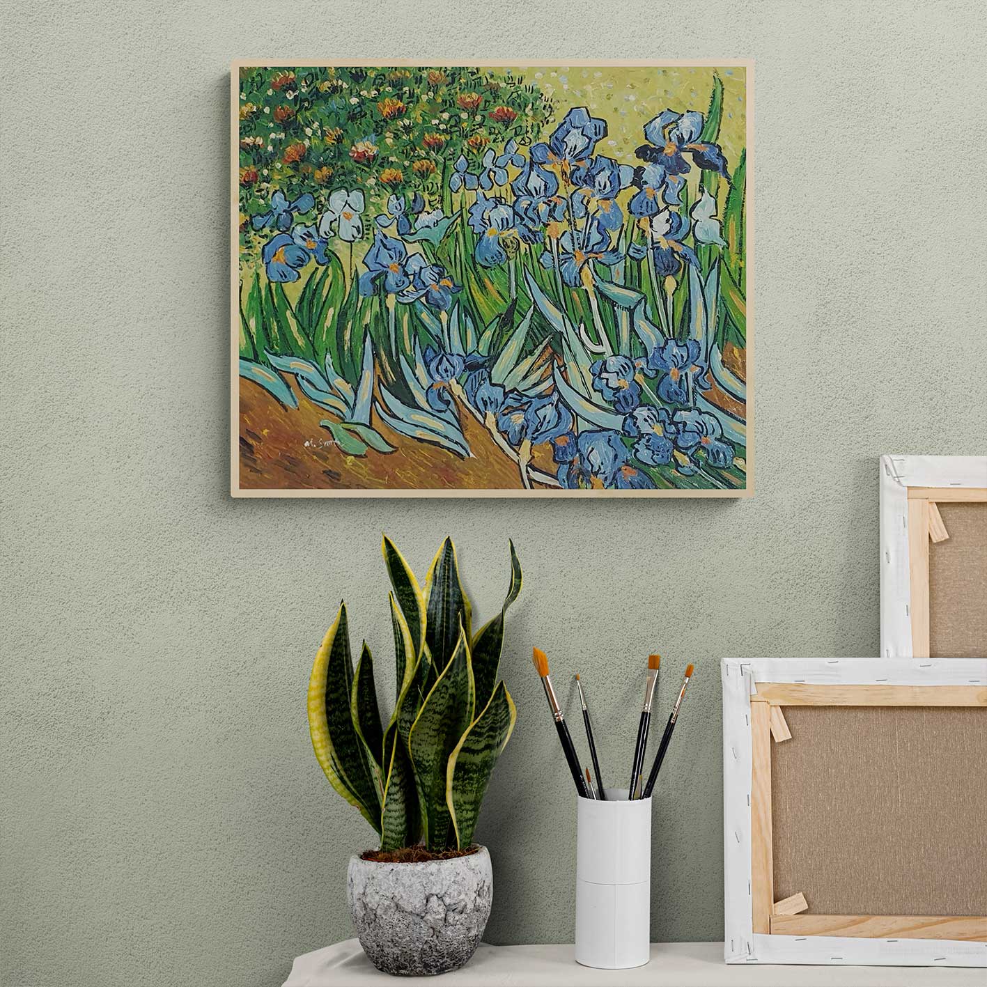 Cuadro Van Gogh Lirios 60x50 cm
