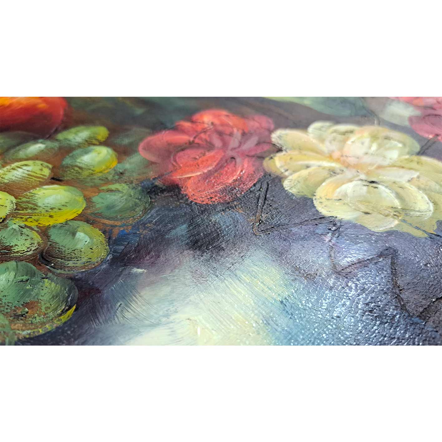 Cuadro Oleo Diptico Bodegon Floral  60x50 cm [2 piezas]
