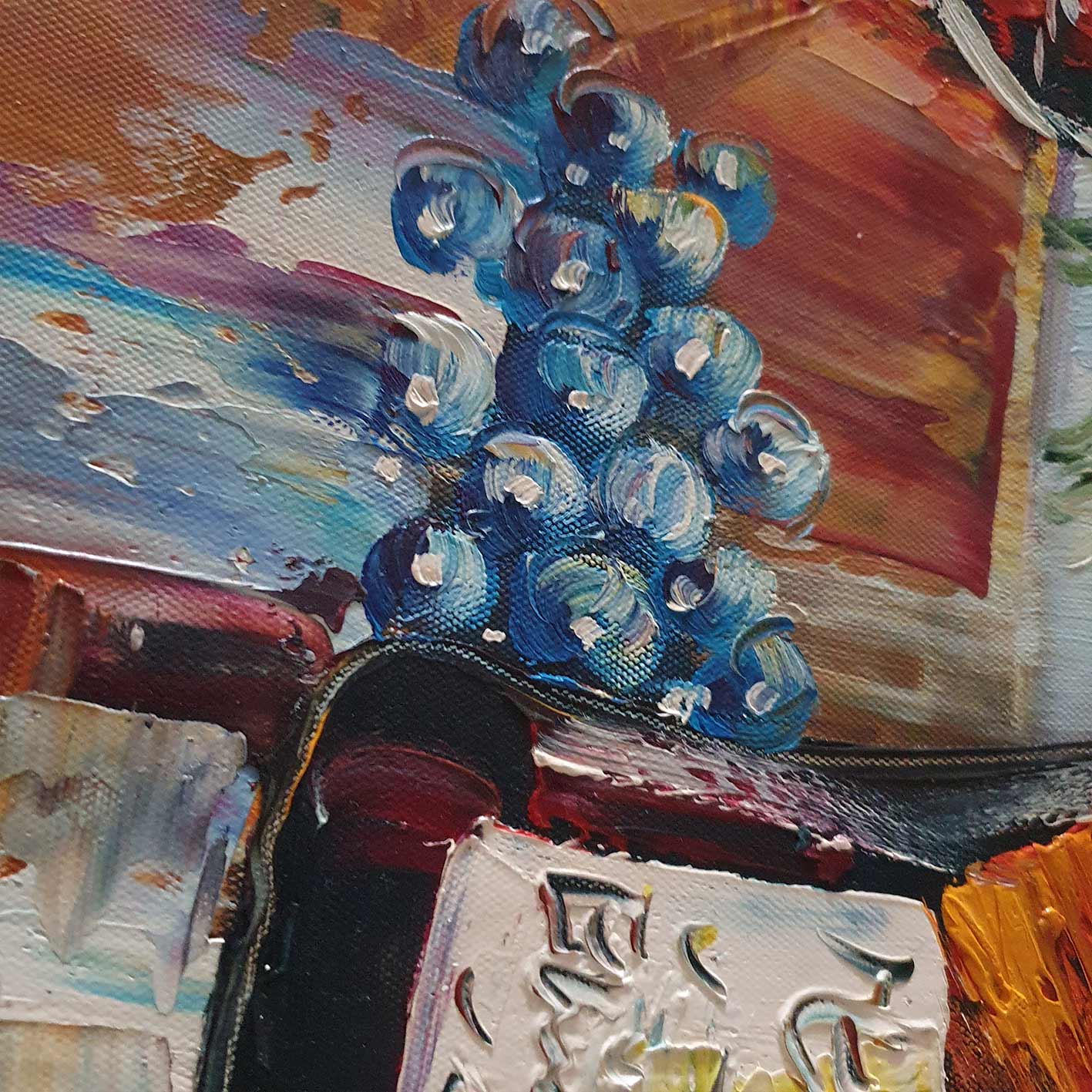 Cuadro Diptico Vino Uvas 50X60 cm [2 piezas]