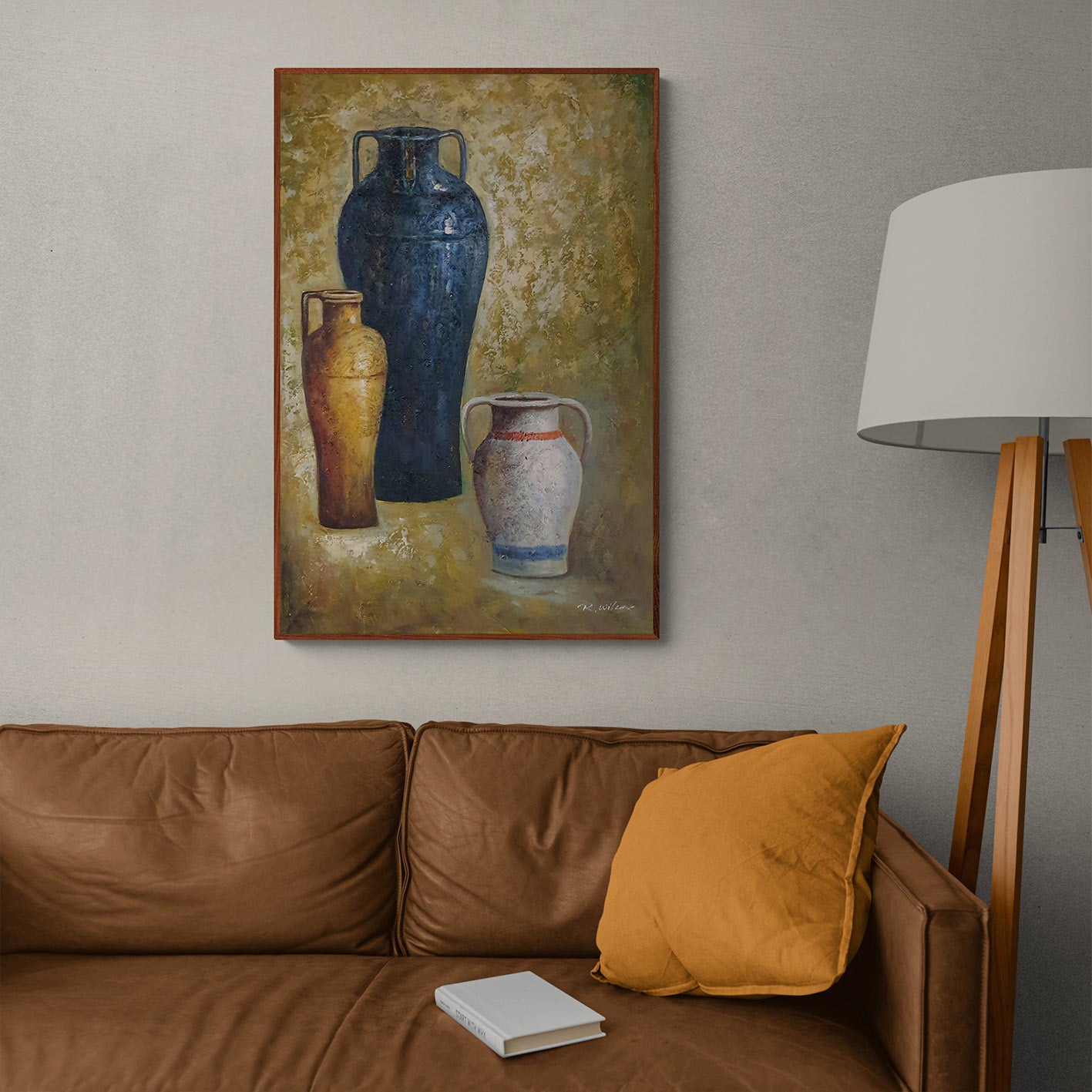 Cuadro Bodegon Anforas  60x90  cm