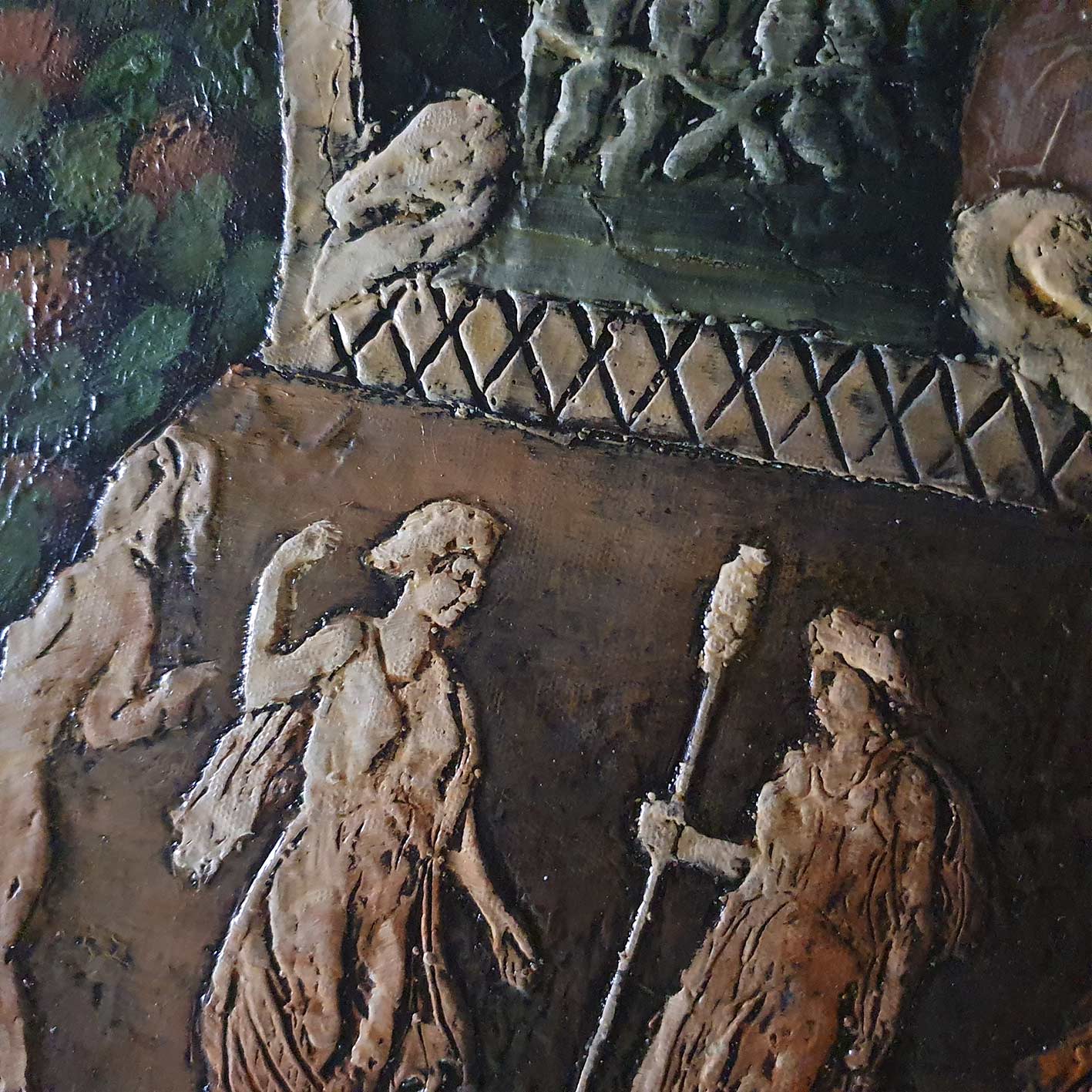 Cuadro Diptico Jarron Relieve I  50X60 cm [2 piezas]