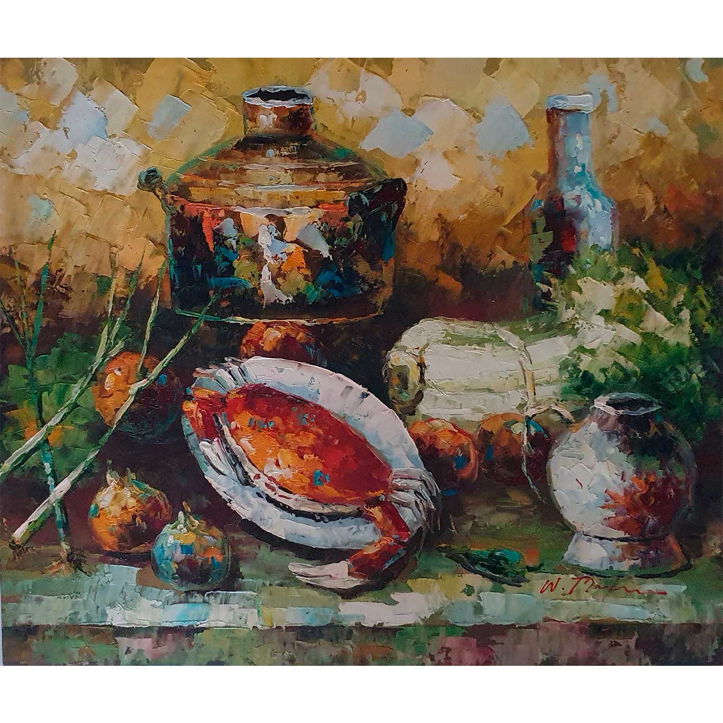 Cuadro Bodegon Calabaza  60x50 cm