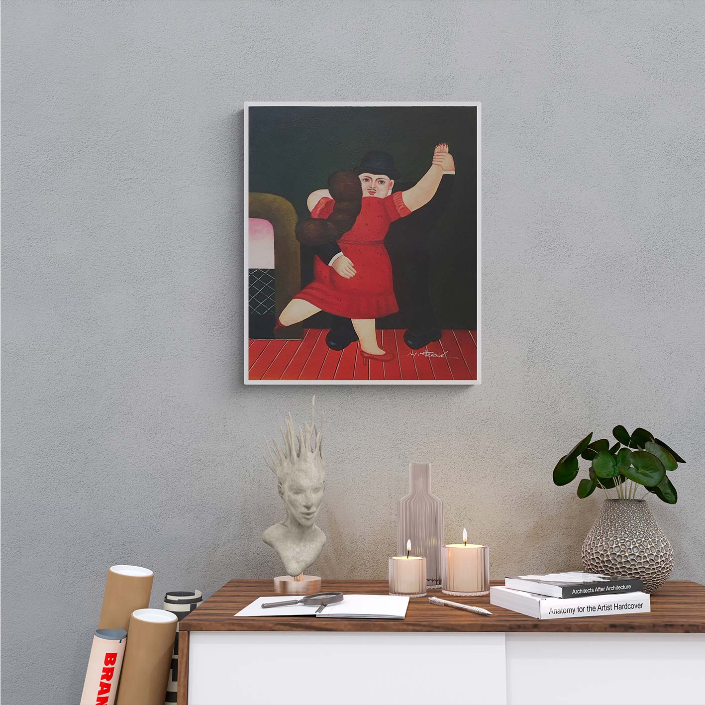 Cuadro Botero Baile IV 50x60 cm