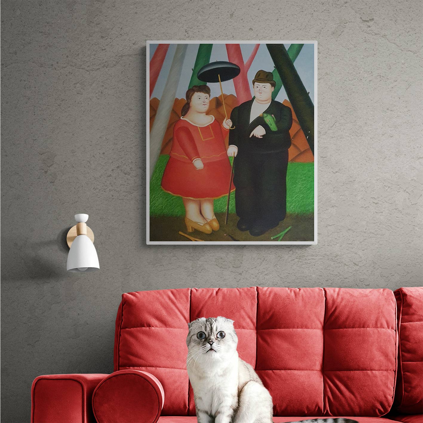 Cuadro Botero Paseo 50x60 cm