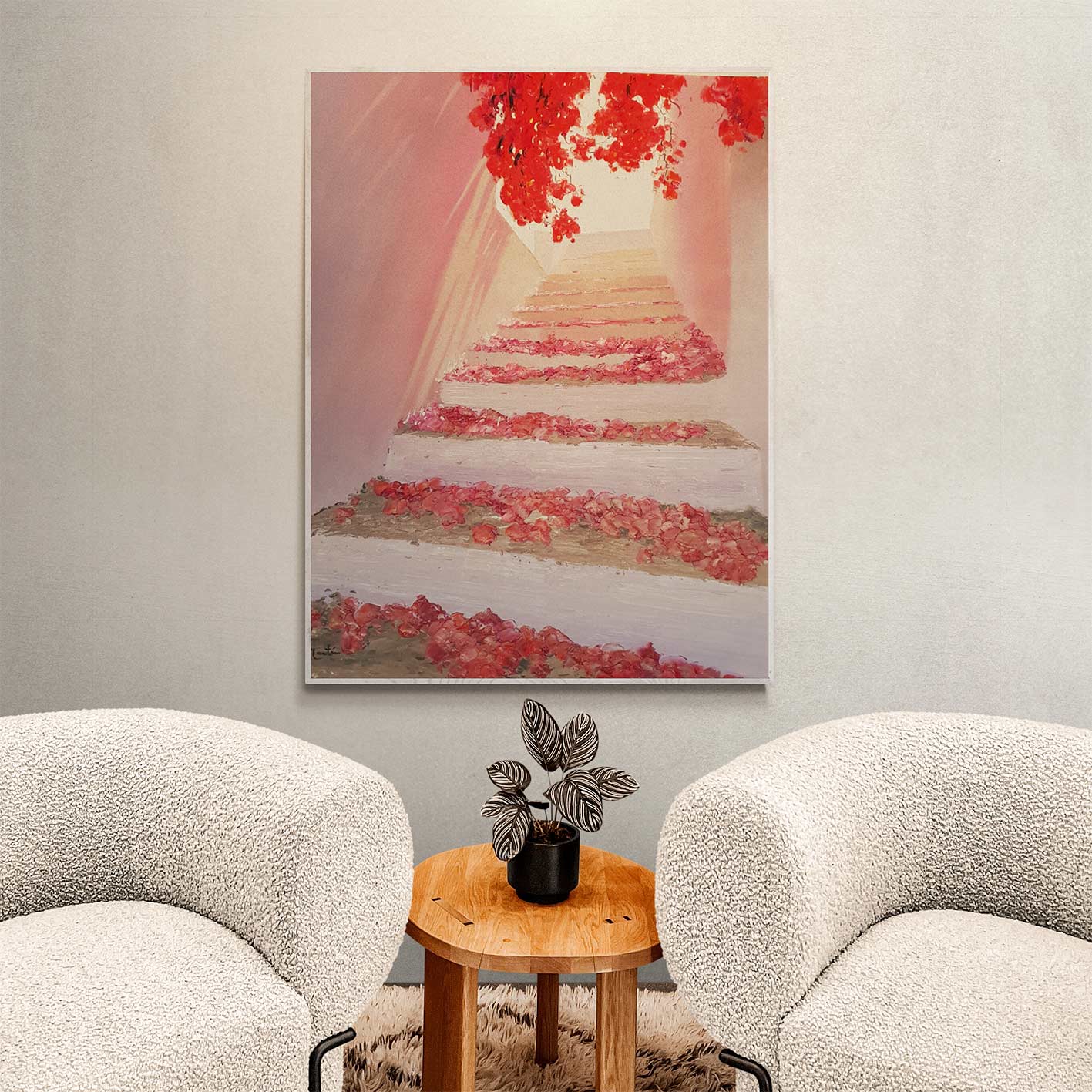 Cuadro Buganvilla Roja 80x120 cm